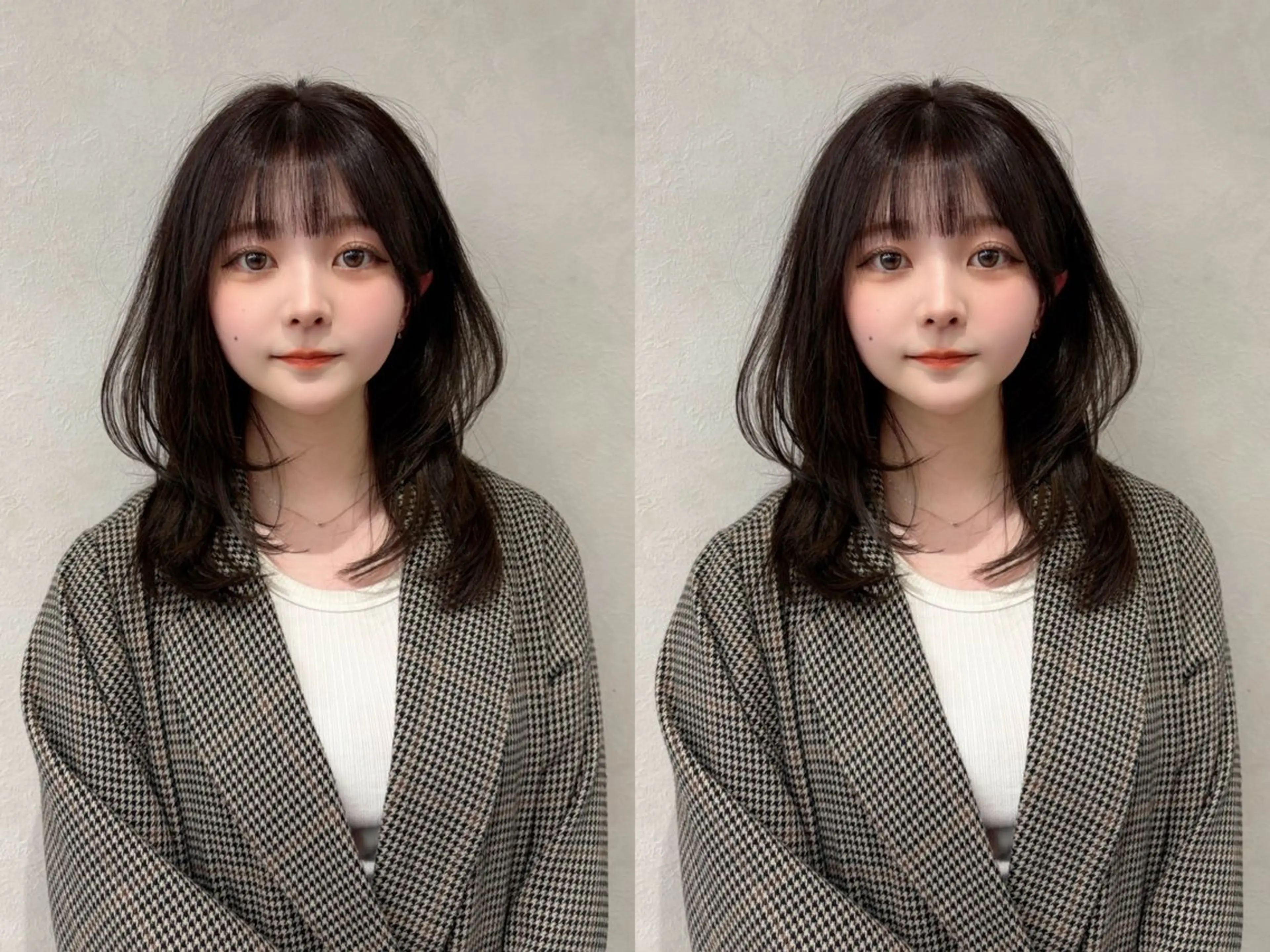 セミロング カット ヘアカラー トリートメント 韓国🇰🇷レイヤー 透明感/秀瑛🩶のヘアスタイル