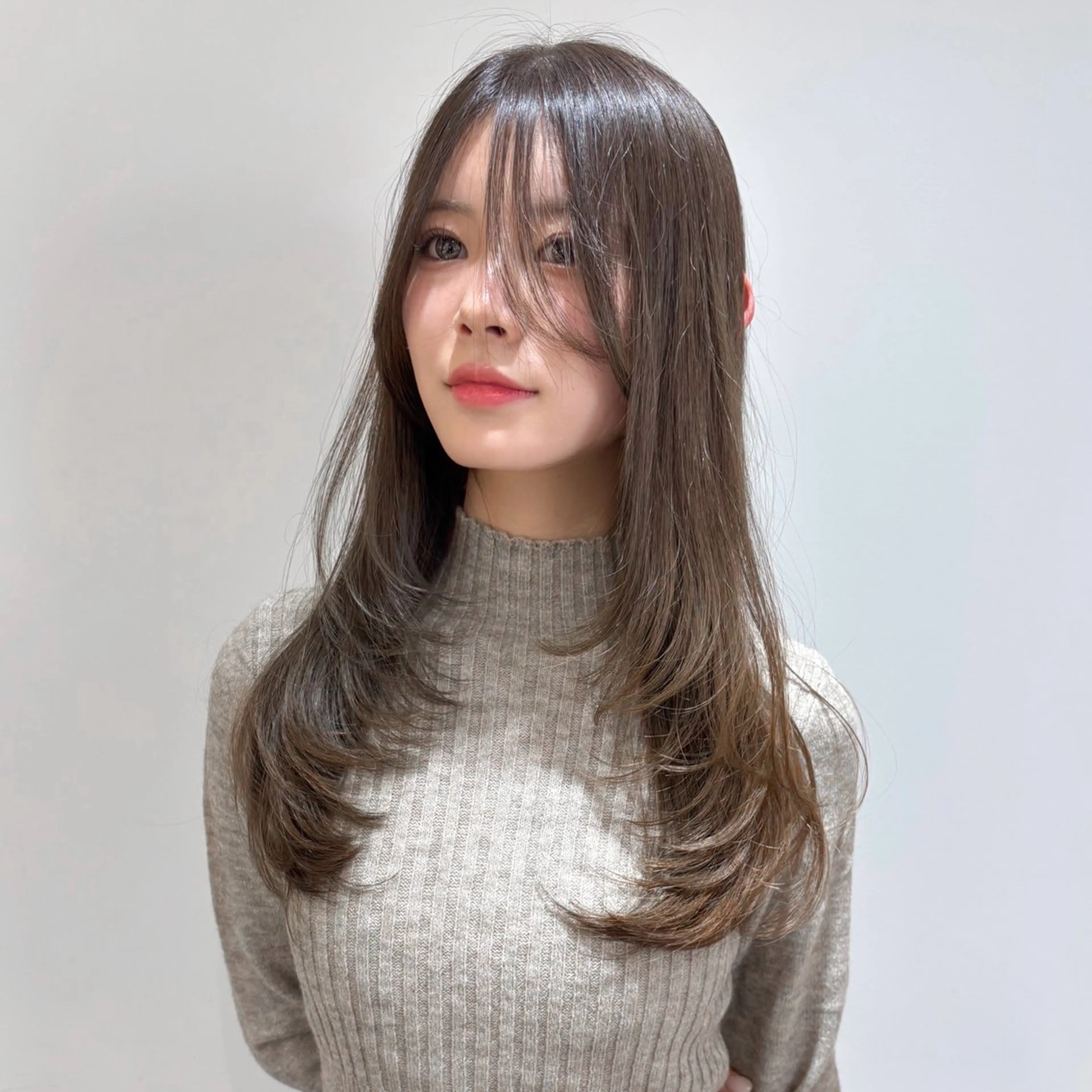 ロング カット ヘアカラー トリートメント 原宿/韓国レイヤー ボブ髪質改善Yasuのヘアスタイル
