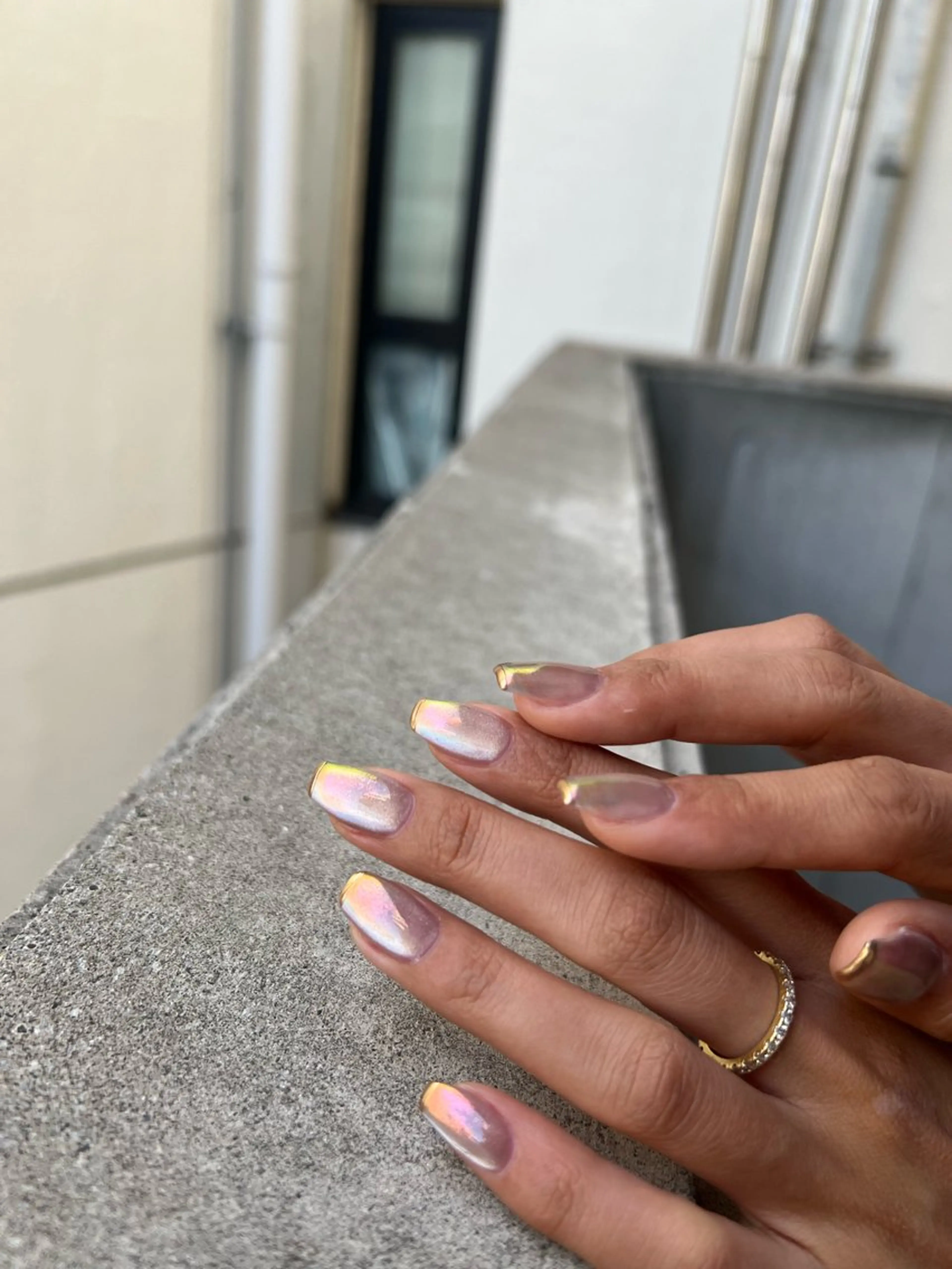 ネイル オーロラネイル フレンチネイル マグネットネイル 持ち込み Charme. NOBUKOのネイルデザイン