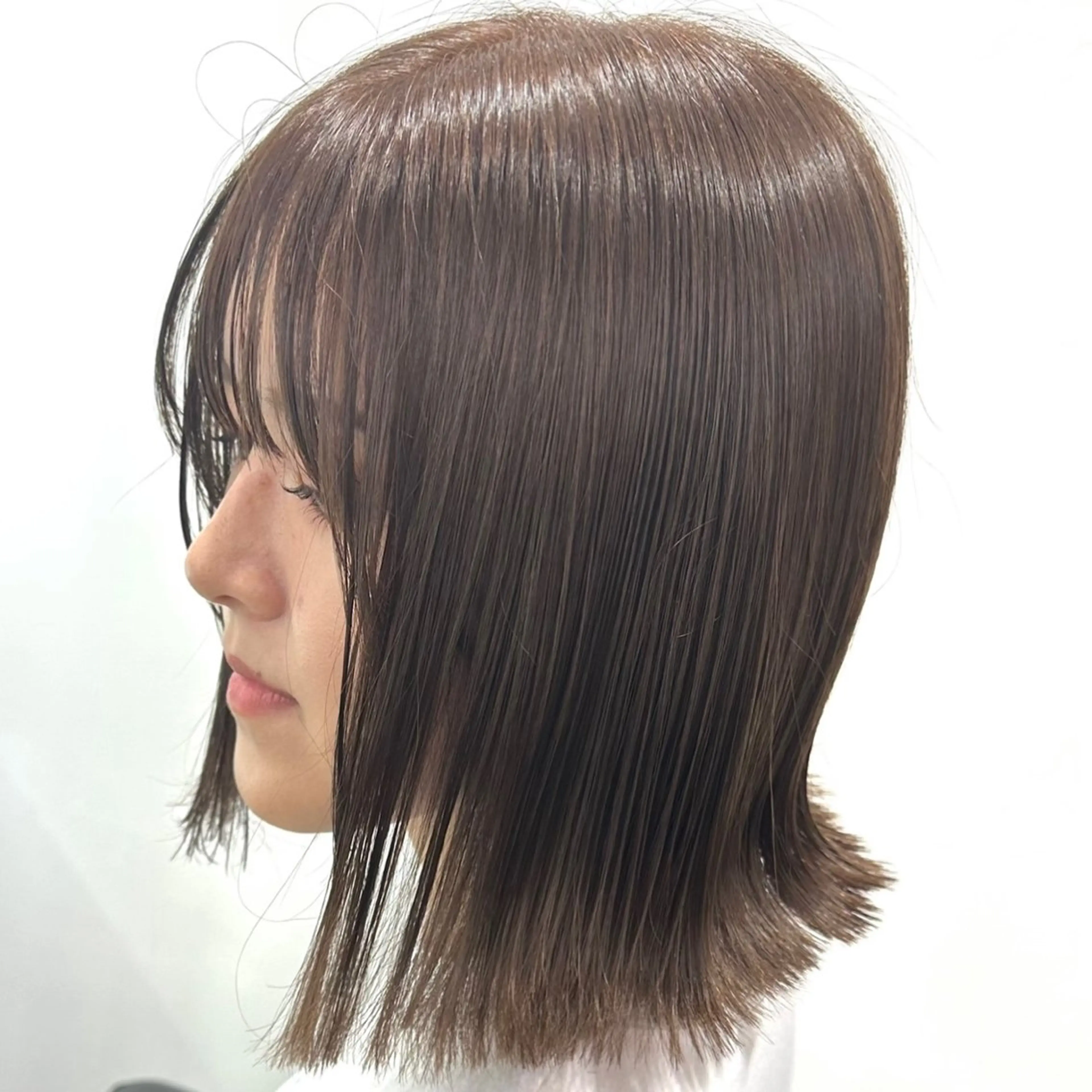 ショート ヘアカラー トリートメント 韓国風レイヤー🗝要 暗透カラー📓吉祥寺のヘアスタイル