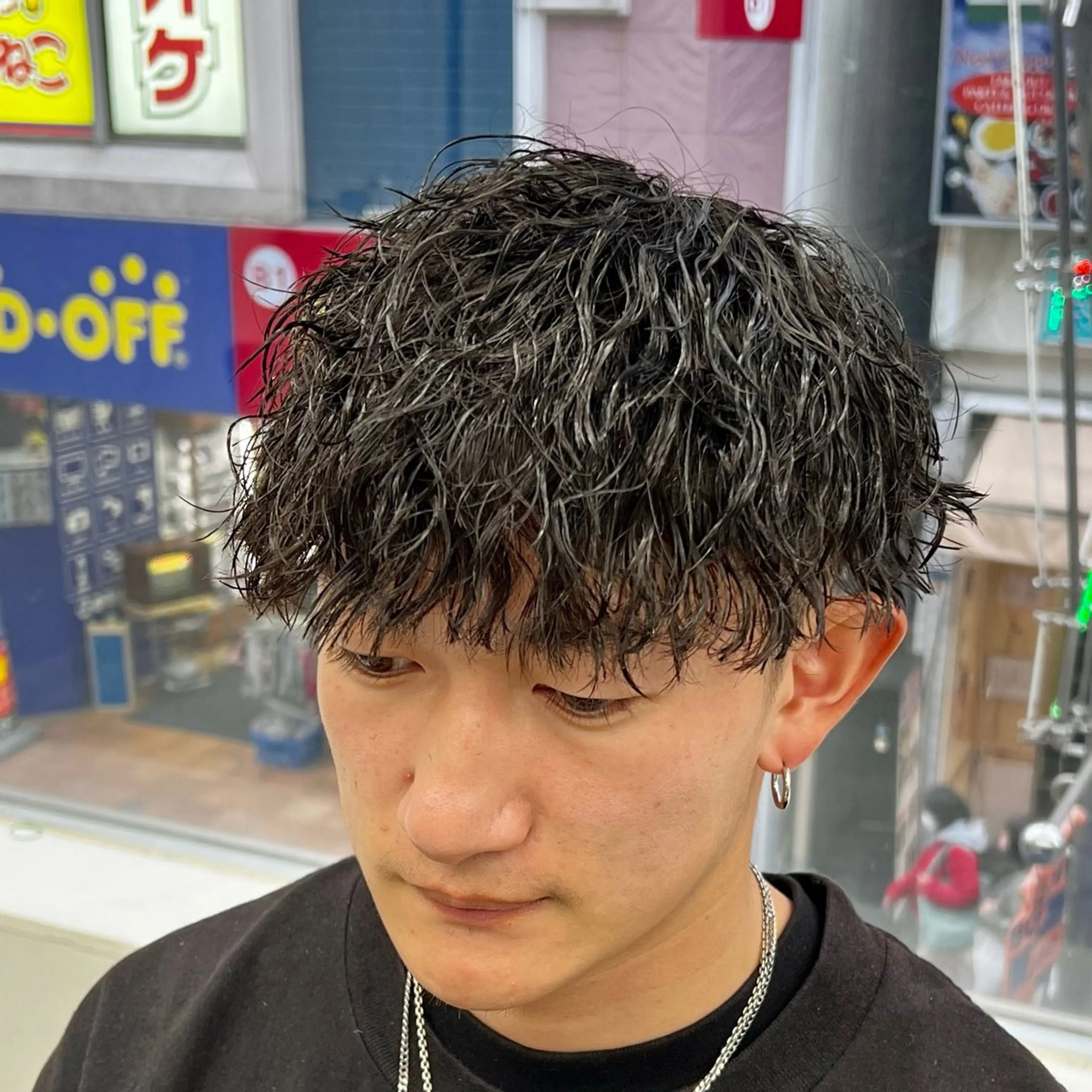 ショート パーマ メンズ カット パーマ メンズカット/波巻き TAKUMAのヘアスタイル