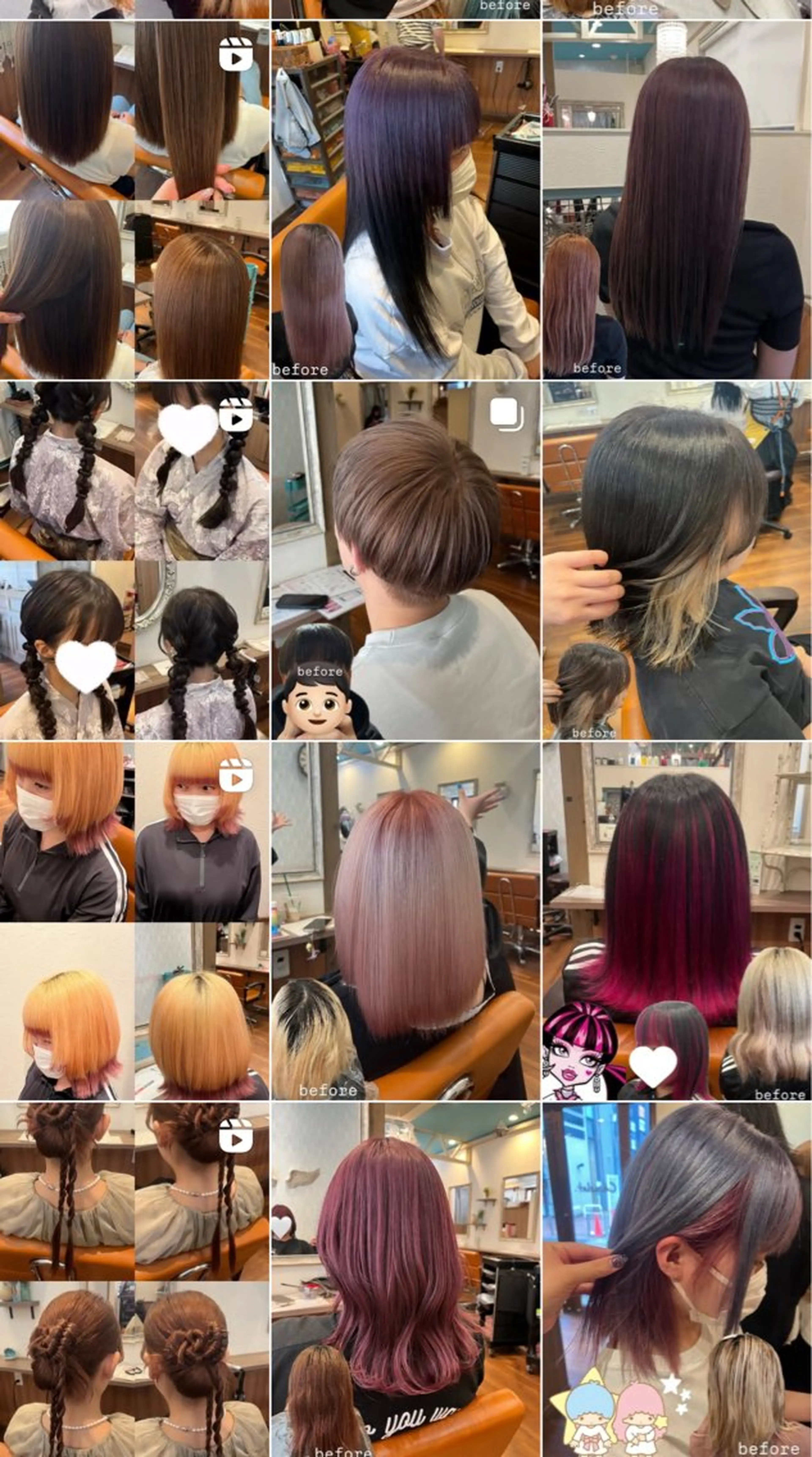 カラー なかじま ささらのヘアスタイル