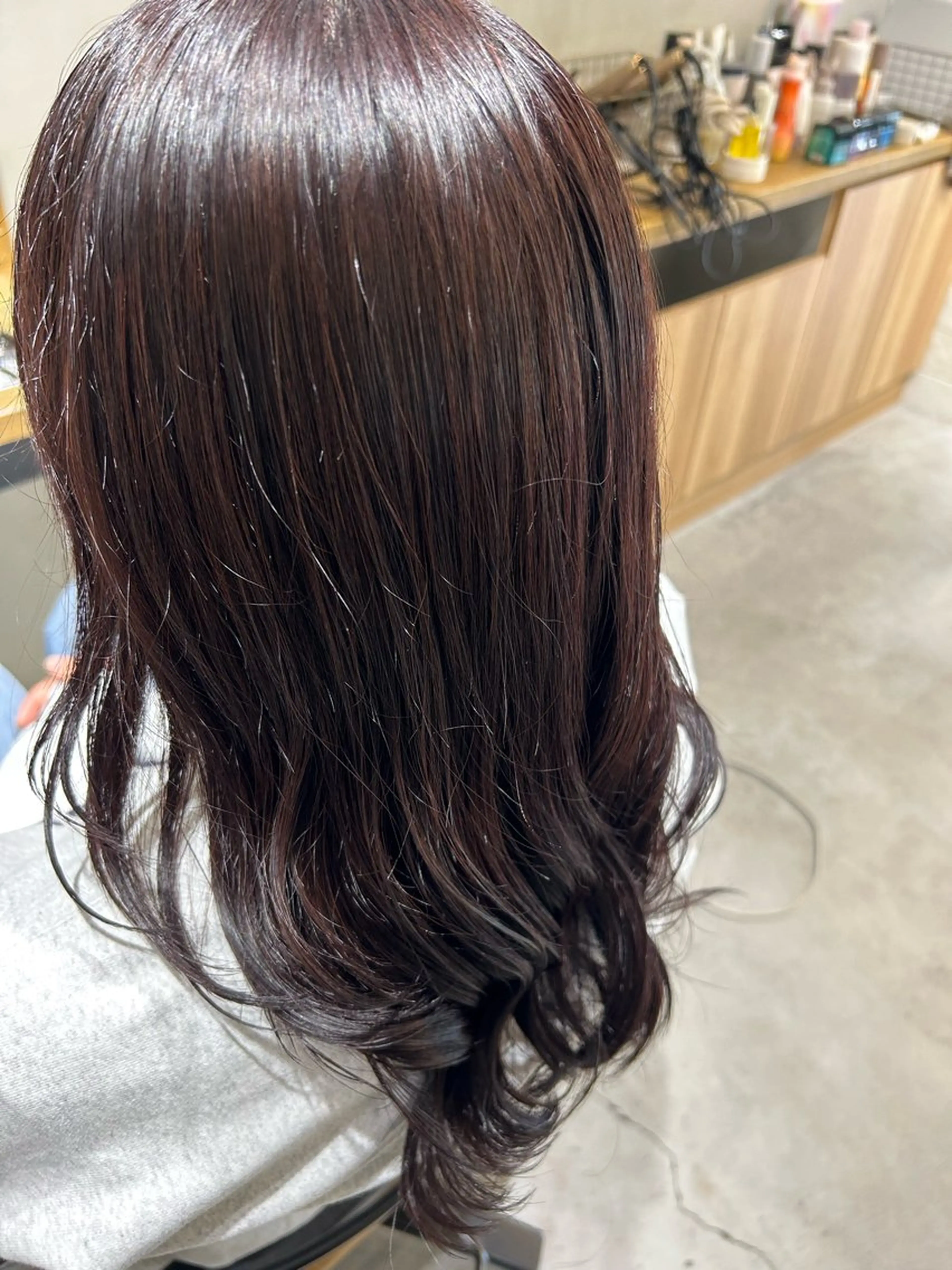 セミロング カラー ブラウンカラー ピンクカラー ピンクブラウン ヘアカラー まりん🍒 名駅/レイヤーカットのヘアスタイル