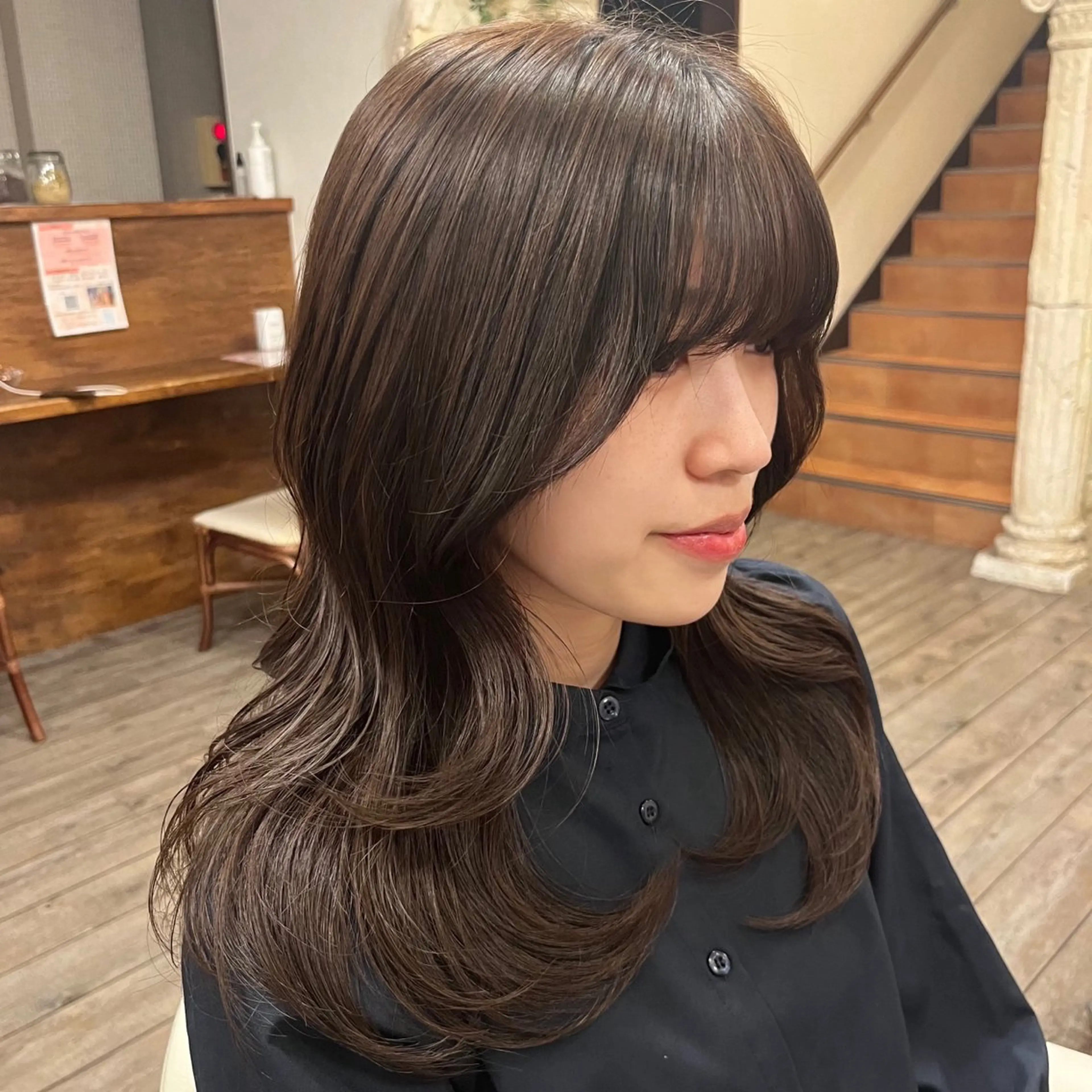 ロング カラー 國領 真央のヘアスタイル