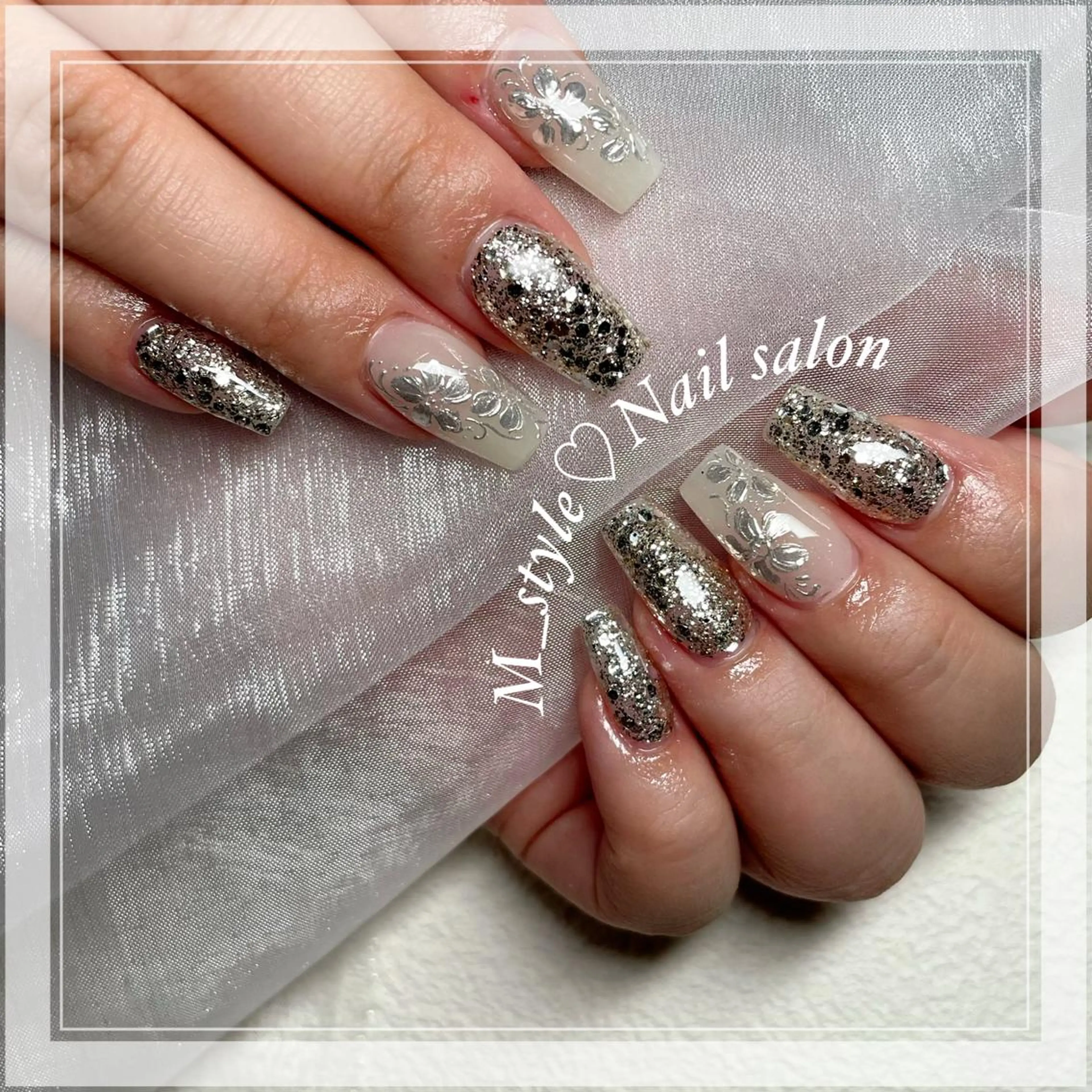 セミロング ネイル 下妻市ﾈｲﾙｻﾛﾝ M_styleのネイルデザイン