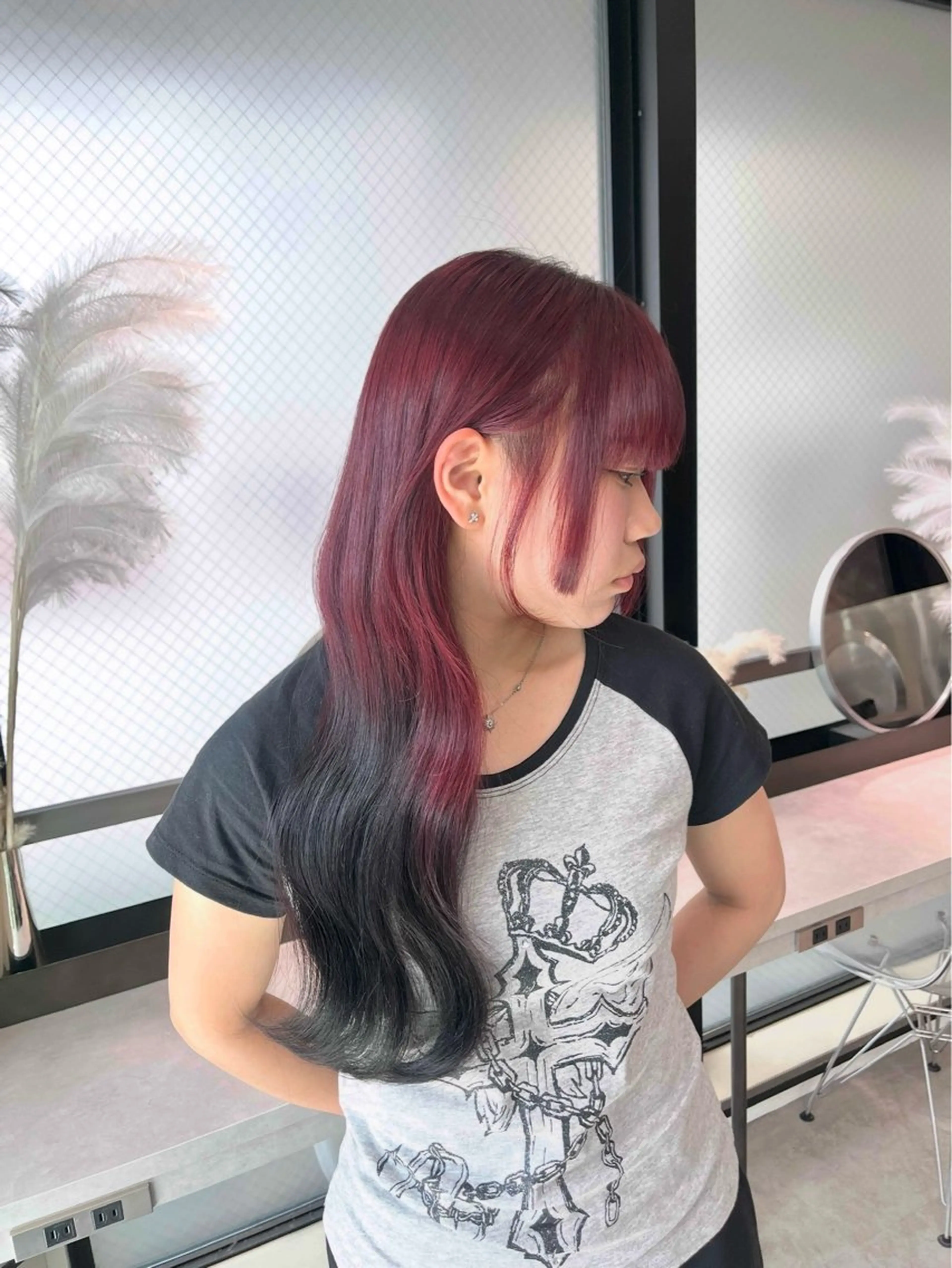 （ブリーチ）根元リタッチ➕オンカラー、裾カラー🌷🫧🎀🎧🪽💭☁️の写真
