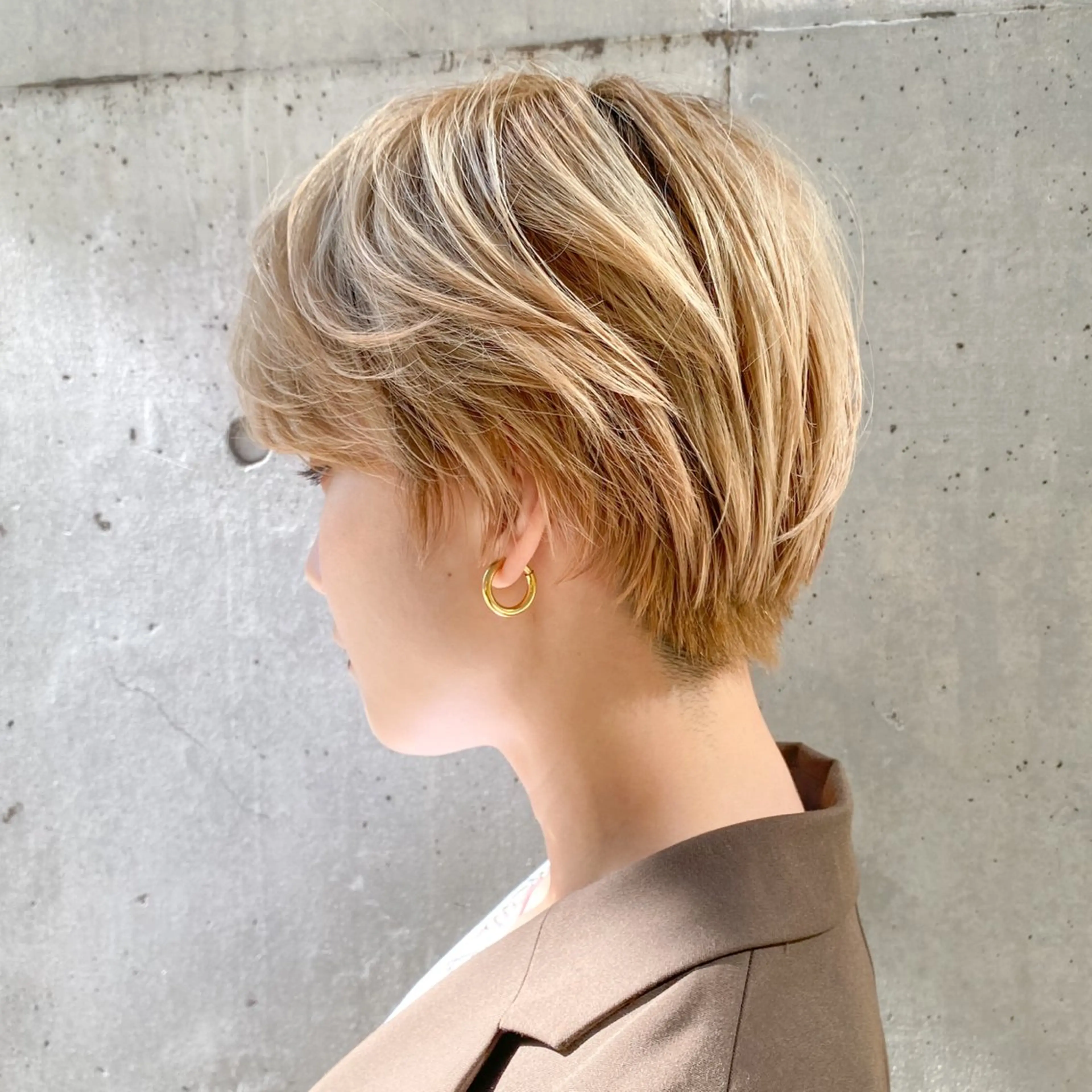 ショート カラー ブロンド ショートヘア カット ヘアカラー トリートメント ハッシュカット/縮毛 レイヤー/yukiのヘアスタイル