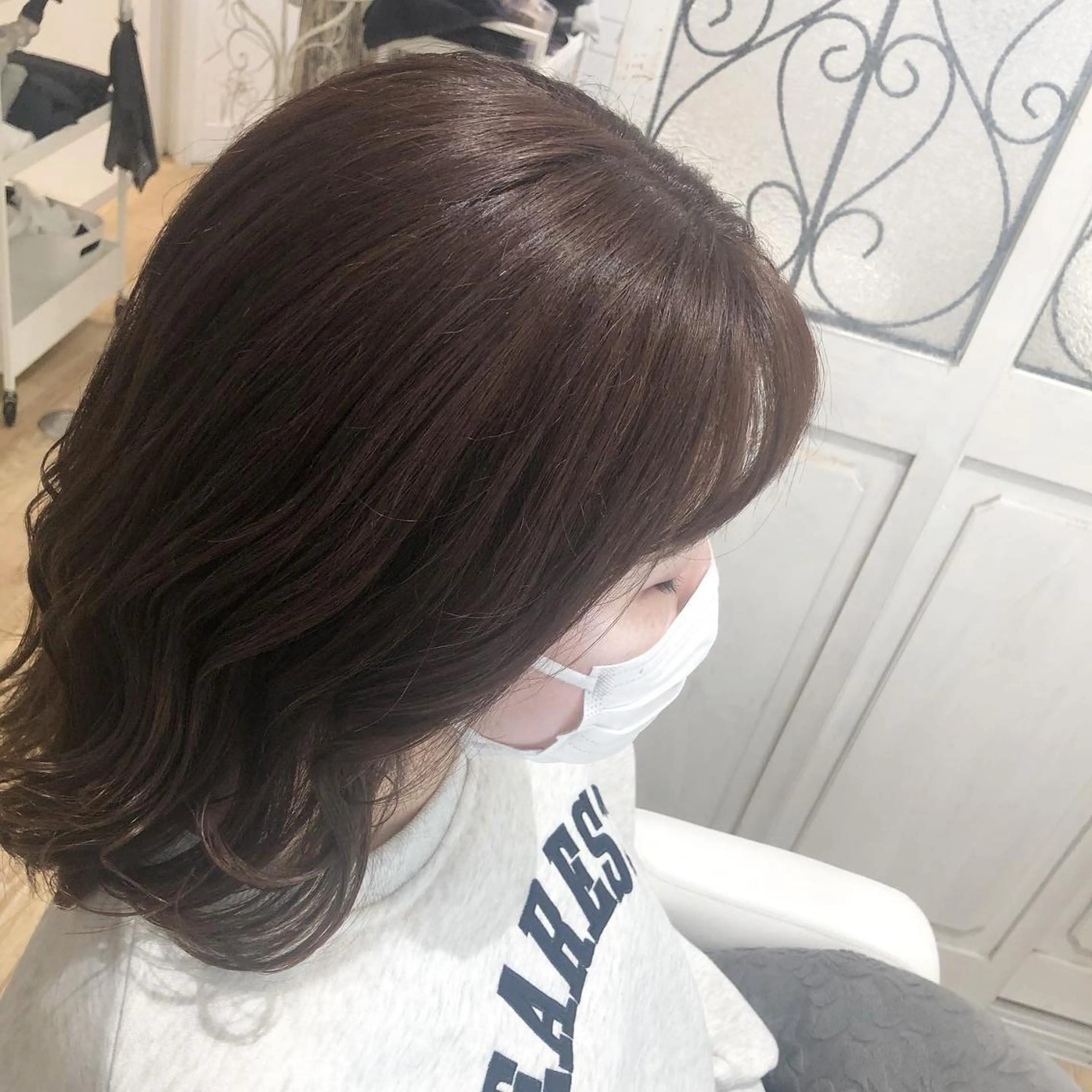 セミロング カラー ヘアアレンジ ピンクカラー ✨🌿大人可愛い愛さ れhair🌿✨松本のヘアスタイル