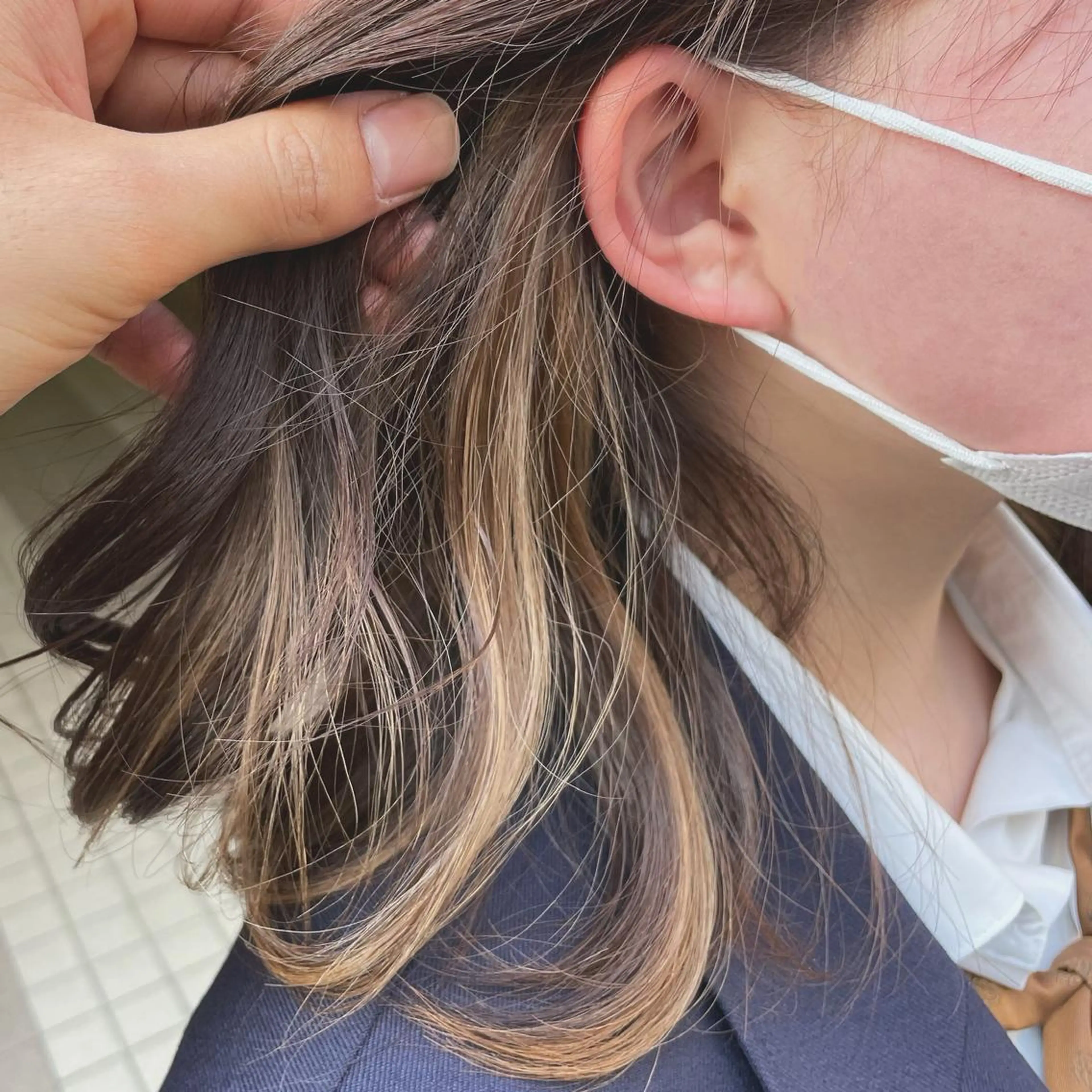 ミディアム カラー メンズパーマ 本多のヘアスタイル