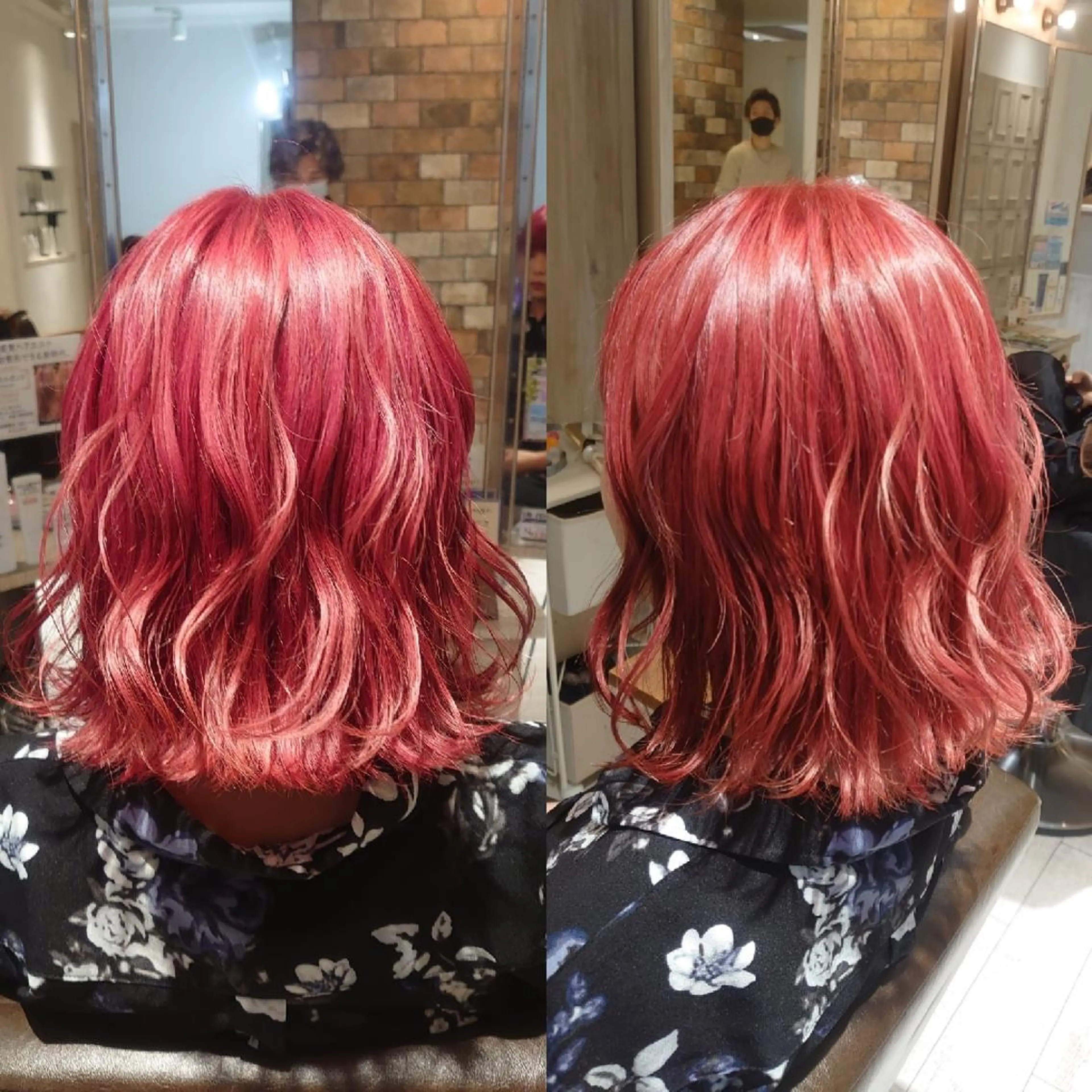 カラー ヘアアレンジ ピンクカラー レッドカラー ローズカラー E Komo hair所属・Wow❕E Komo hair 永井一輝のヘアスタイル