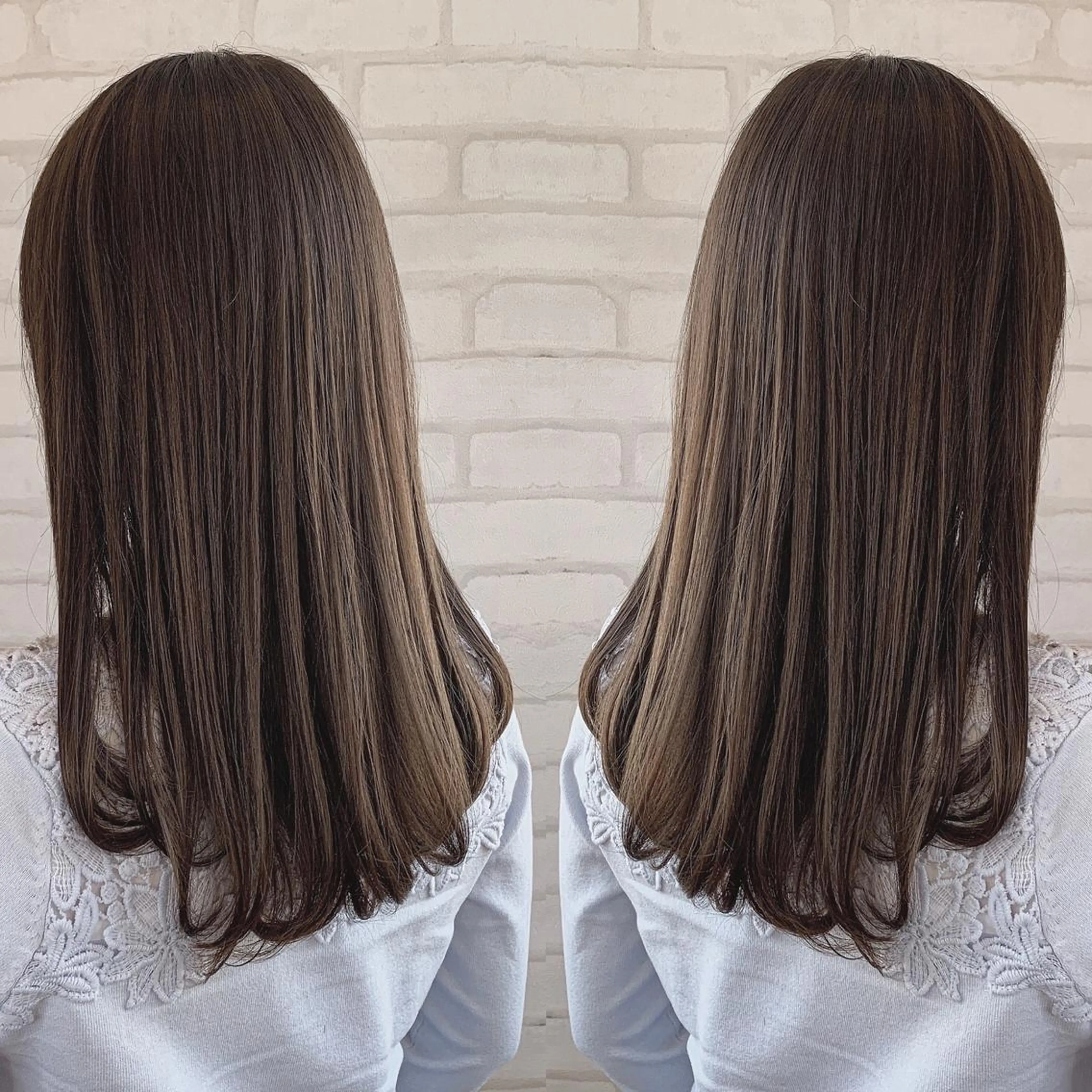 ロング カラー 透明感カラー グレージュ 艶色&髪質改善 ✨ヨシムラユウシのヘアスタイル