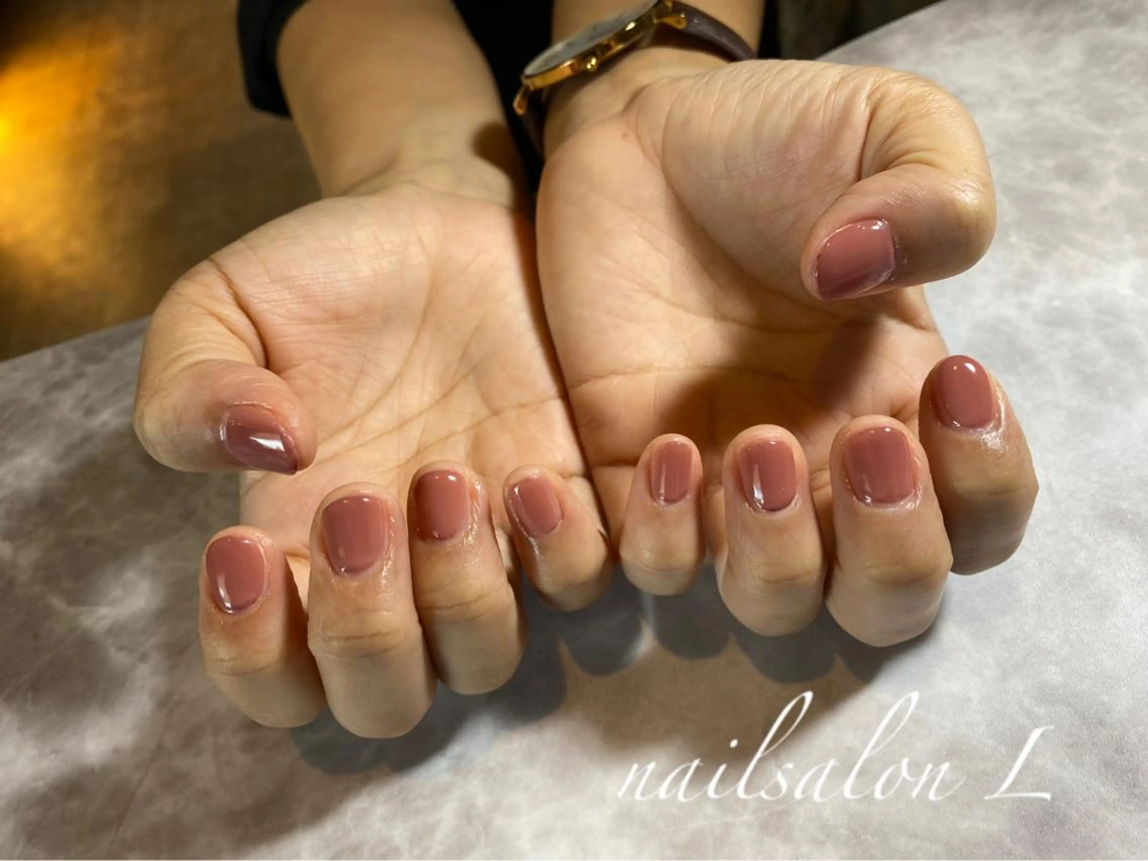 ネイル ジェルネイル ワンカラーネイル パラジェル NAILSALON Ｌのネイルデザイン
