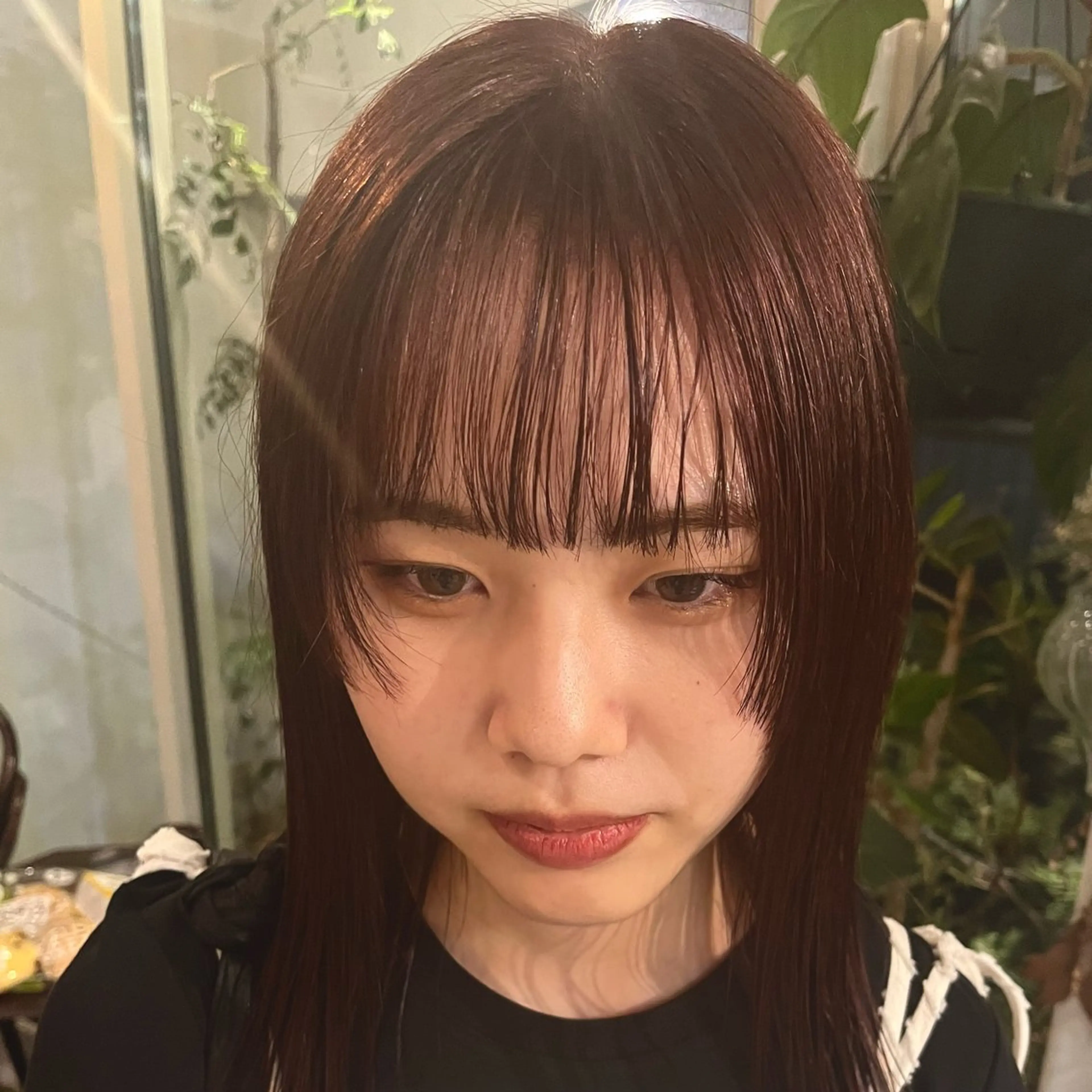 カラー ブリーチ ブリーチなしカラー ピンクカラー レッドカラー 高原 優のヘアスタイル
