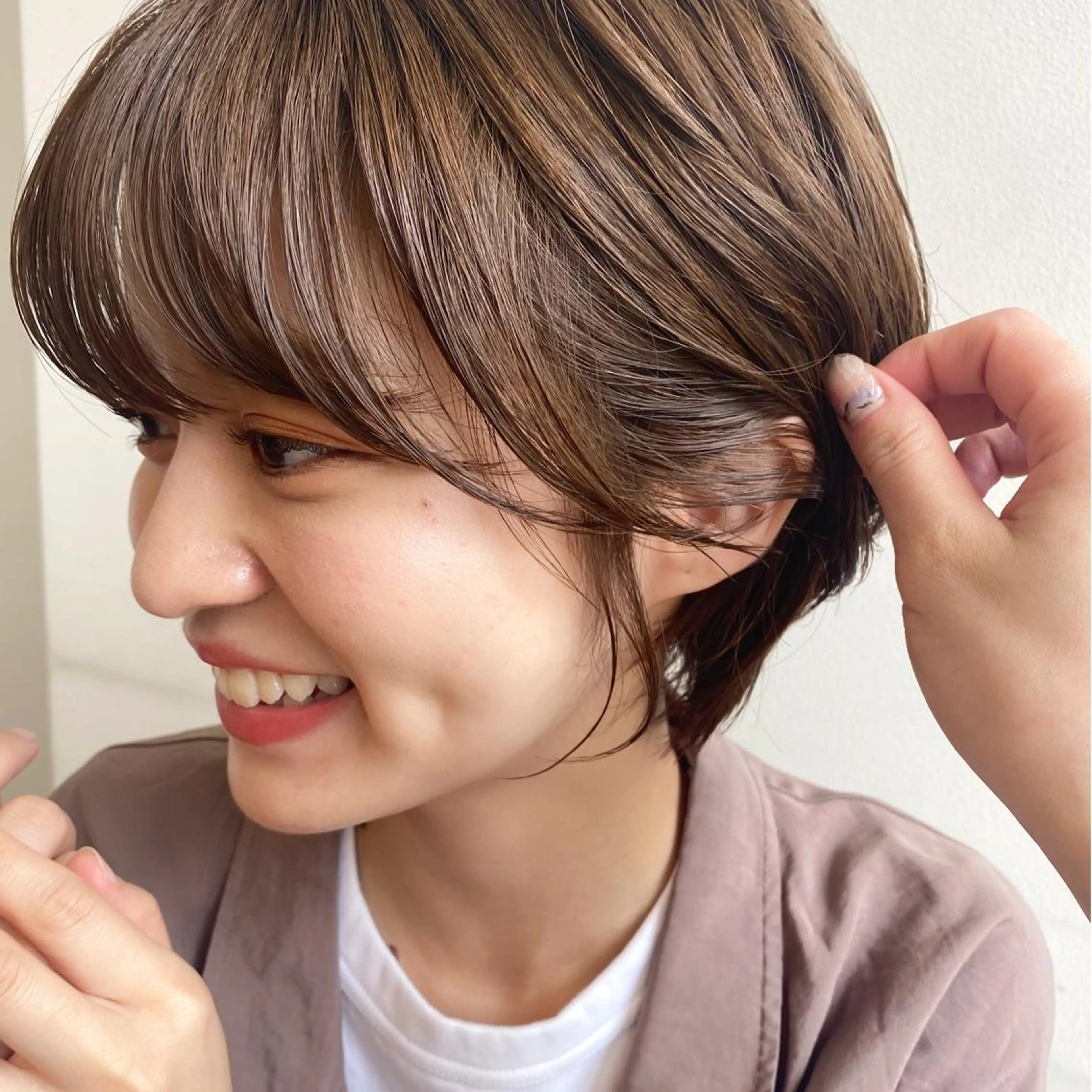 ショート カラー パーマ ヘアアレンジ Riposo.所属・✨似合わせカラー✨ 奈須晴香のヘアスタイル