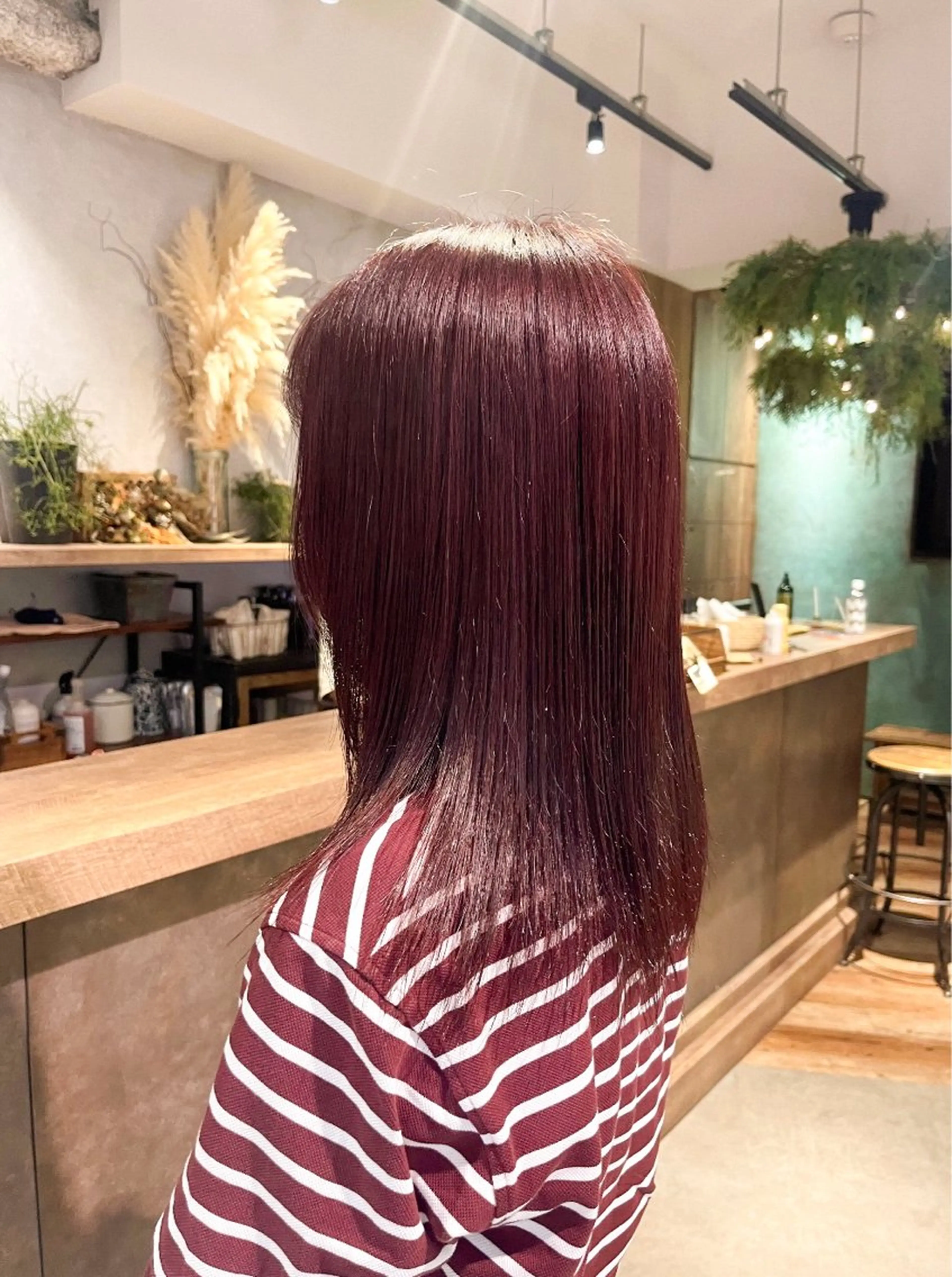 カラー ボルドーカラー ヘアカラー トリートメント 🍒暖色カラー🍒 ueno aiのヘアスタイル