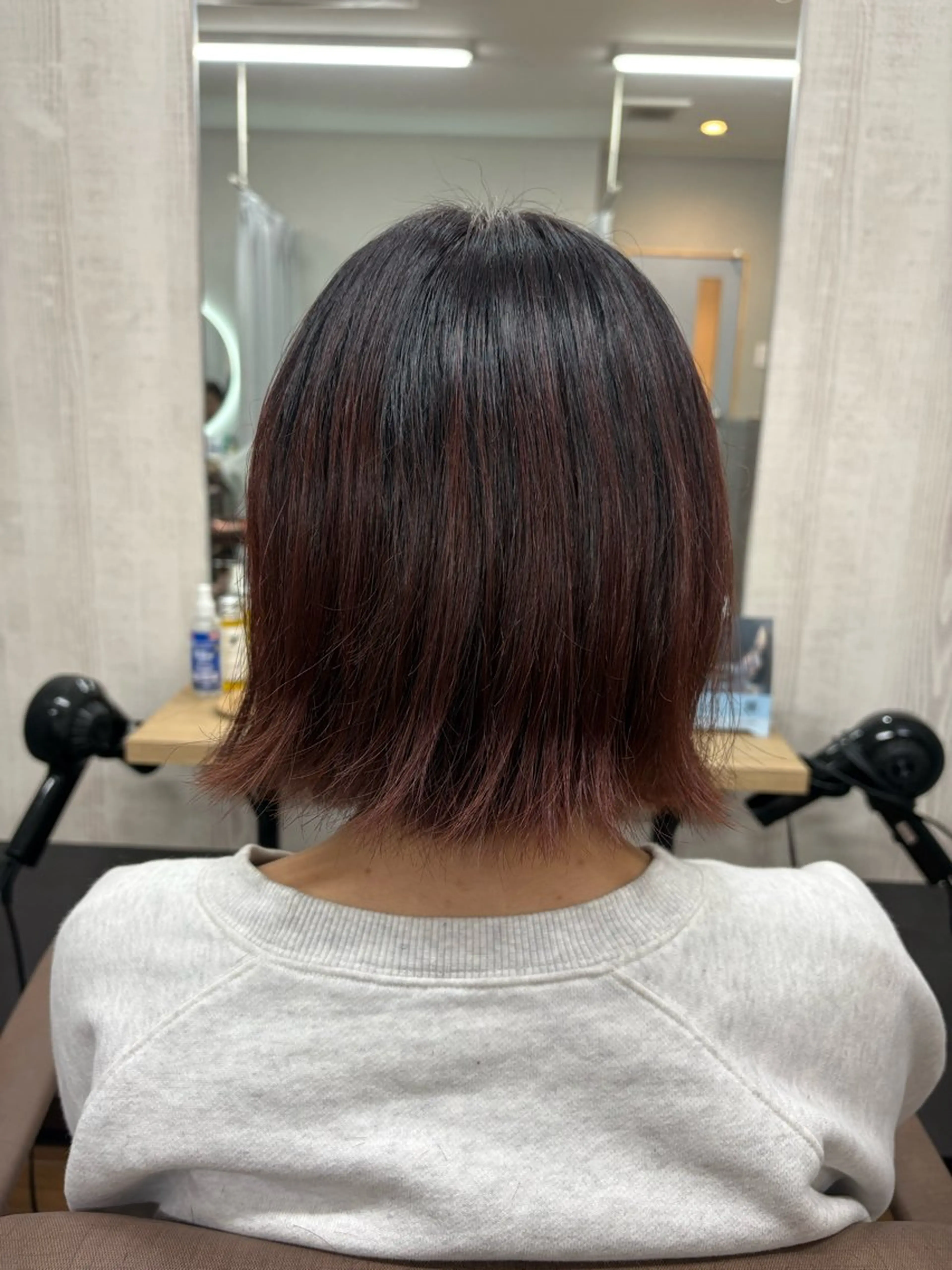 ミディアム カラー ピンクカラー ボブ カット ヘアカラー トリートメント TELA HAIR 稲毛店　千尋のヘアスタイル