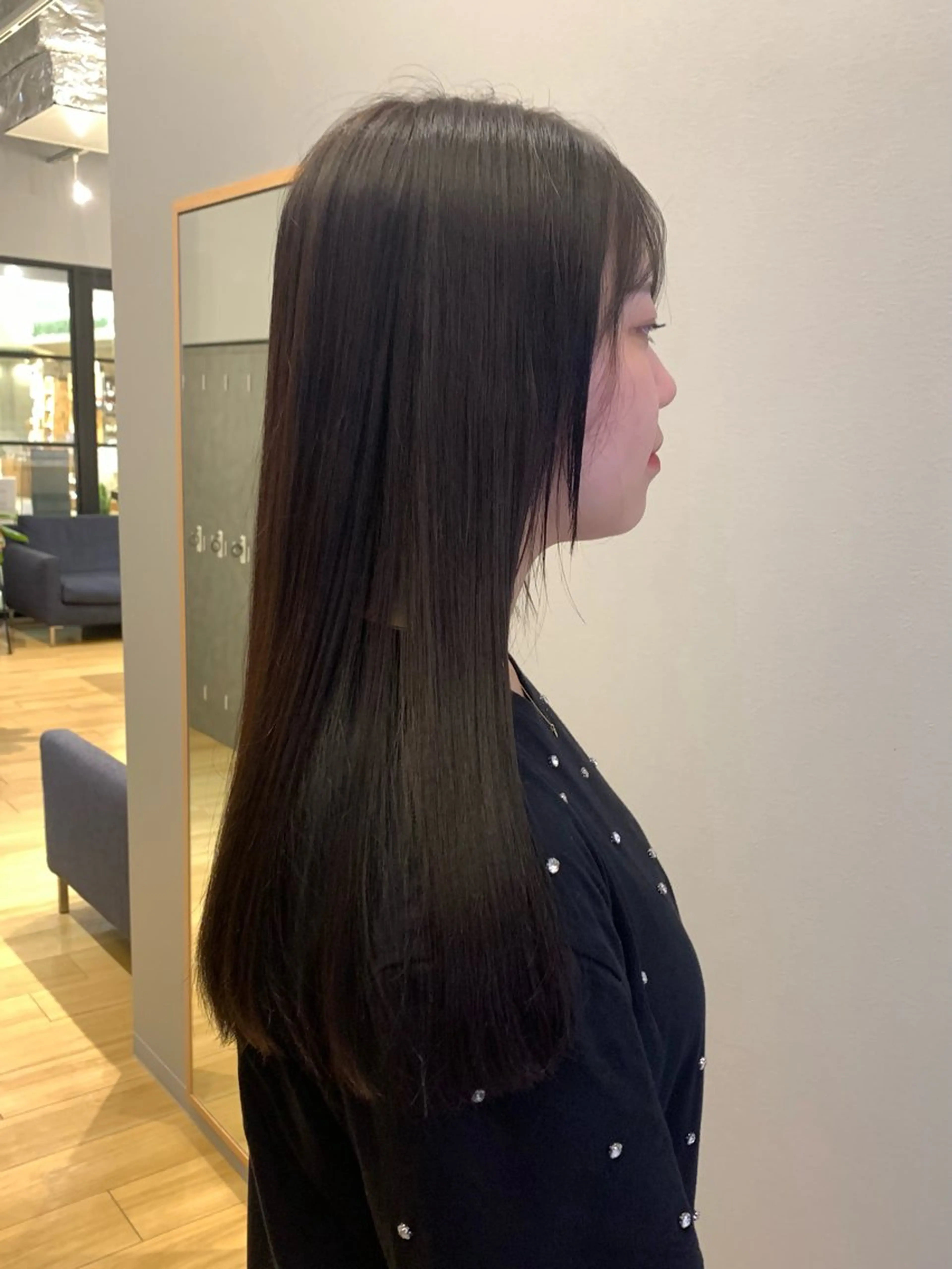 カラー グレージュ オリーブグレージュ オリーブグレー 田中 優菜のヘアスタイル