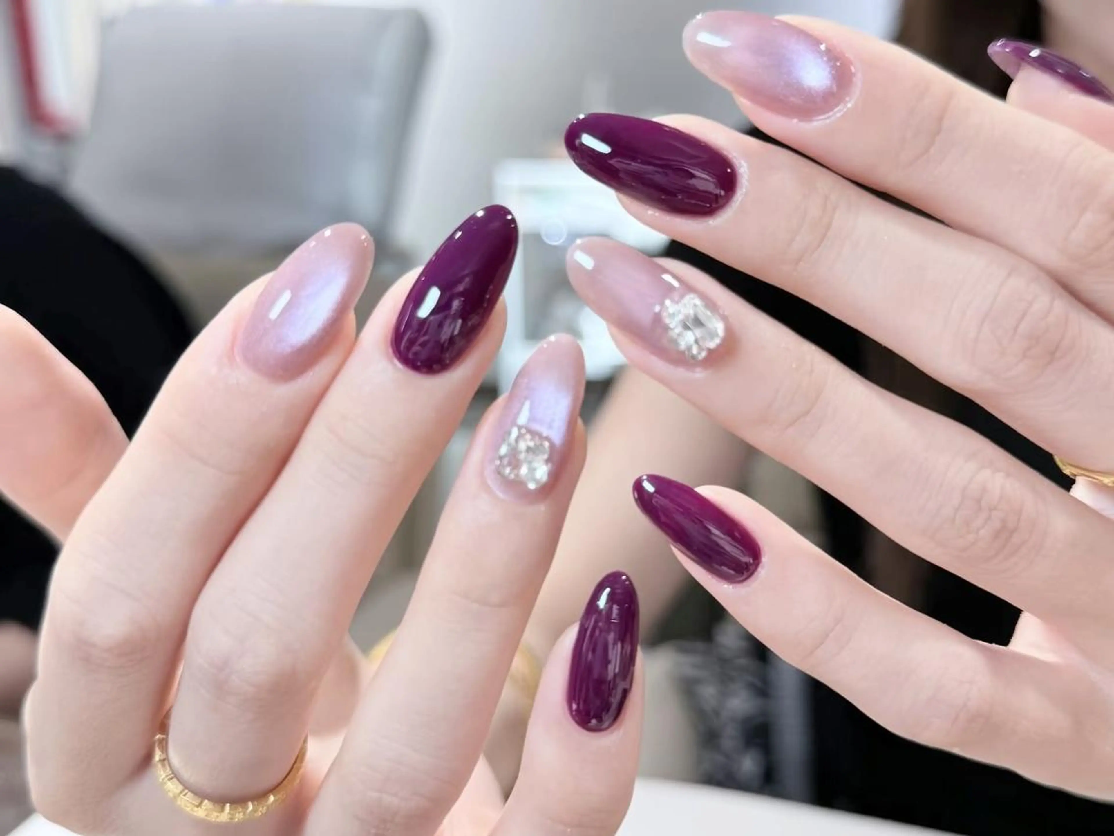 ネイル オーロラネイル チークネイル 長さ出し フットネイル フレンチネイル ハンドネイル ハンドケア Pandora nailのネイルデザイン