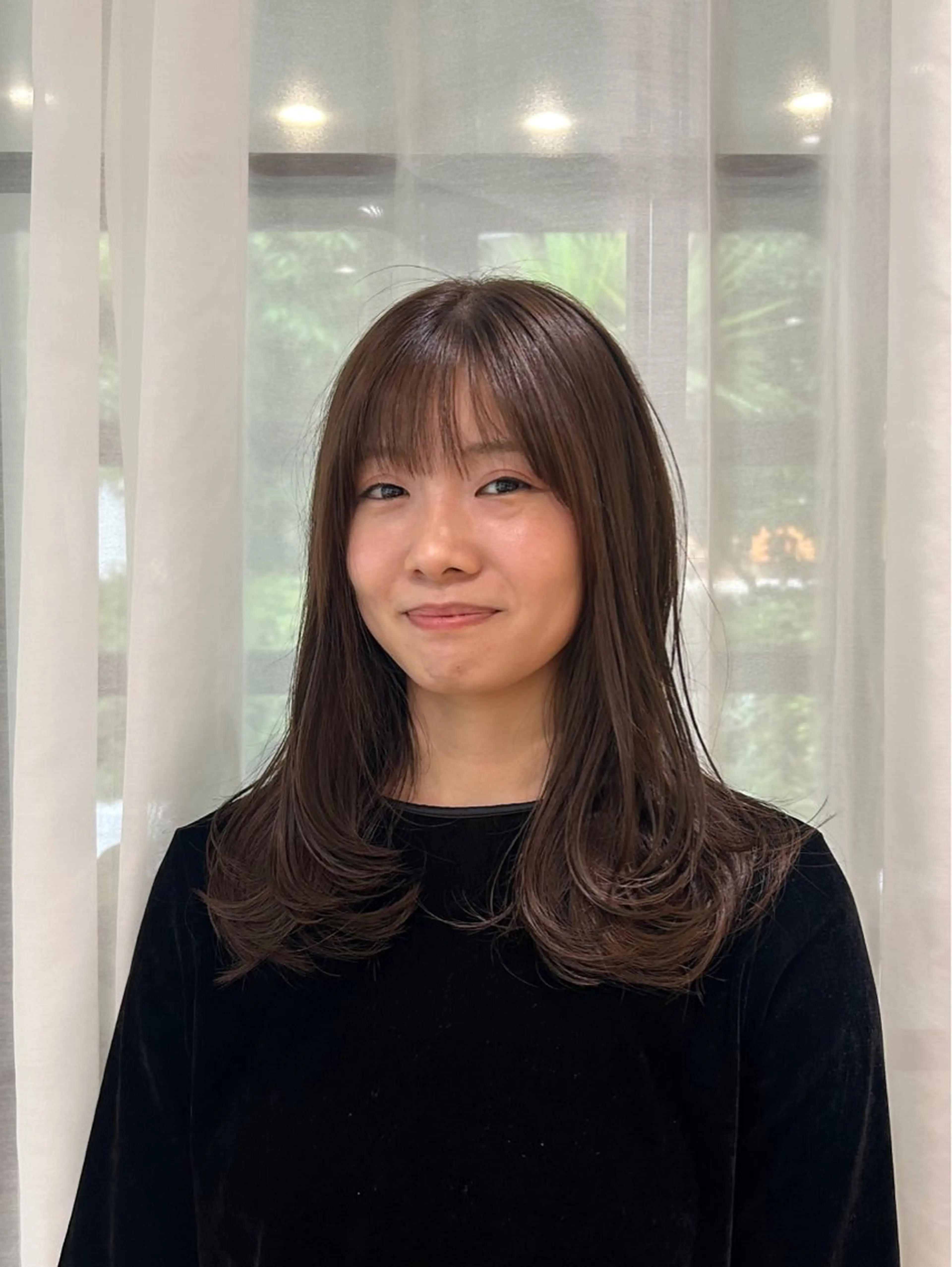 セミロング カラー ベージュカラー オリーブベージュ レイヤーカット カット ヘアカラー Lumier de mashu所属・nana/ボブ/ レイヤーカットのヘアスタイル