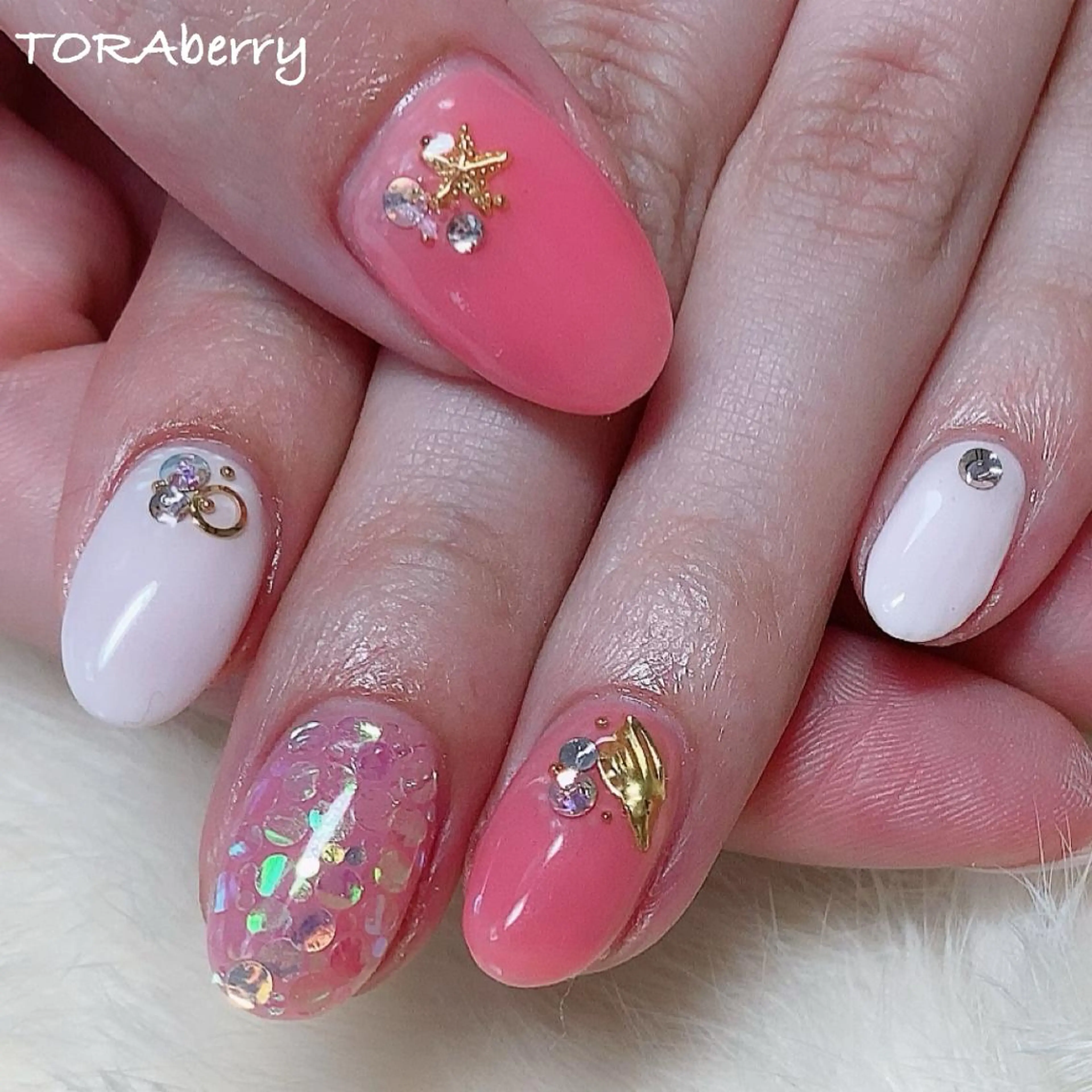 ネイル 夏ネイル ハンドネイル ネイリスト なつみのネイルデザイン