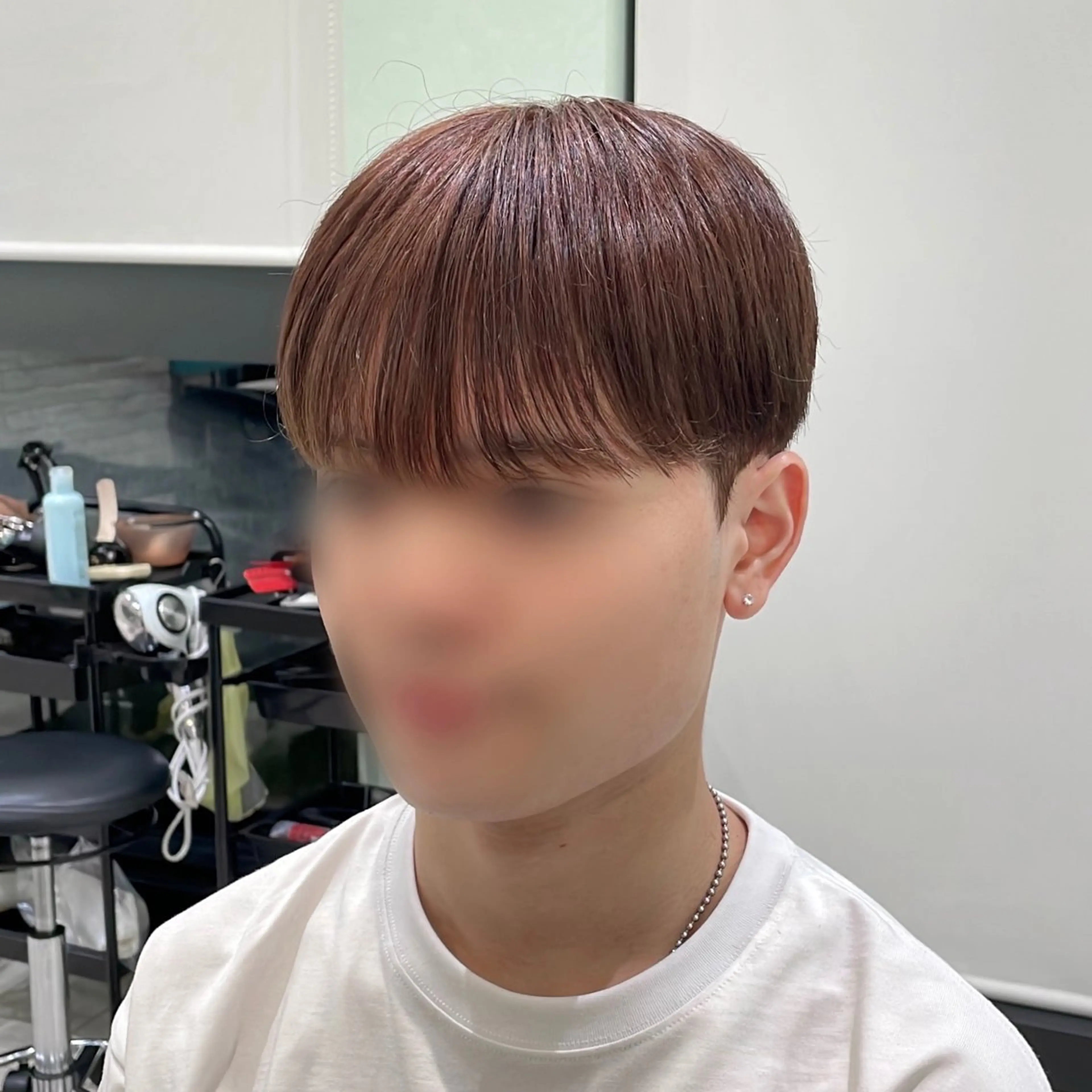 ショート カラー パーマ ヘアアレンジ メンズ カット パーマ 縮毛矯正 ヘアセット パク・ボミン小野リエ 韓国ハーフ🦊のヘアスタイル