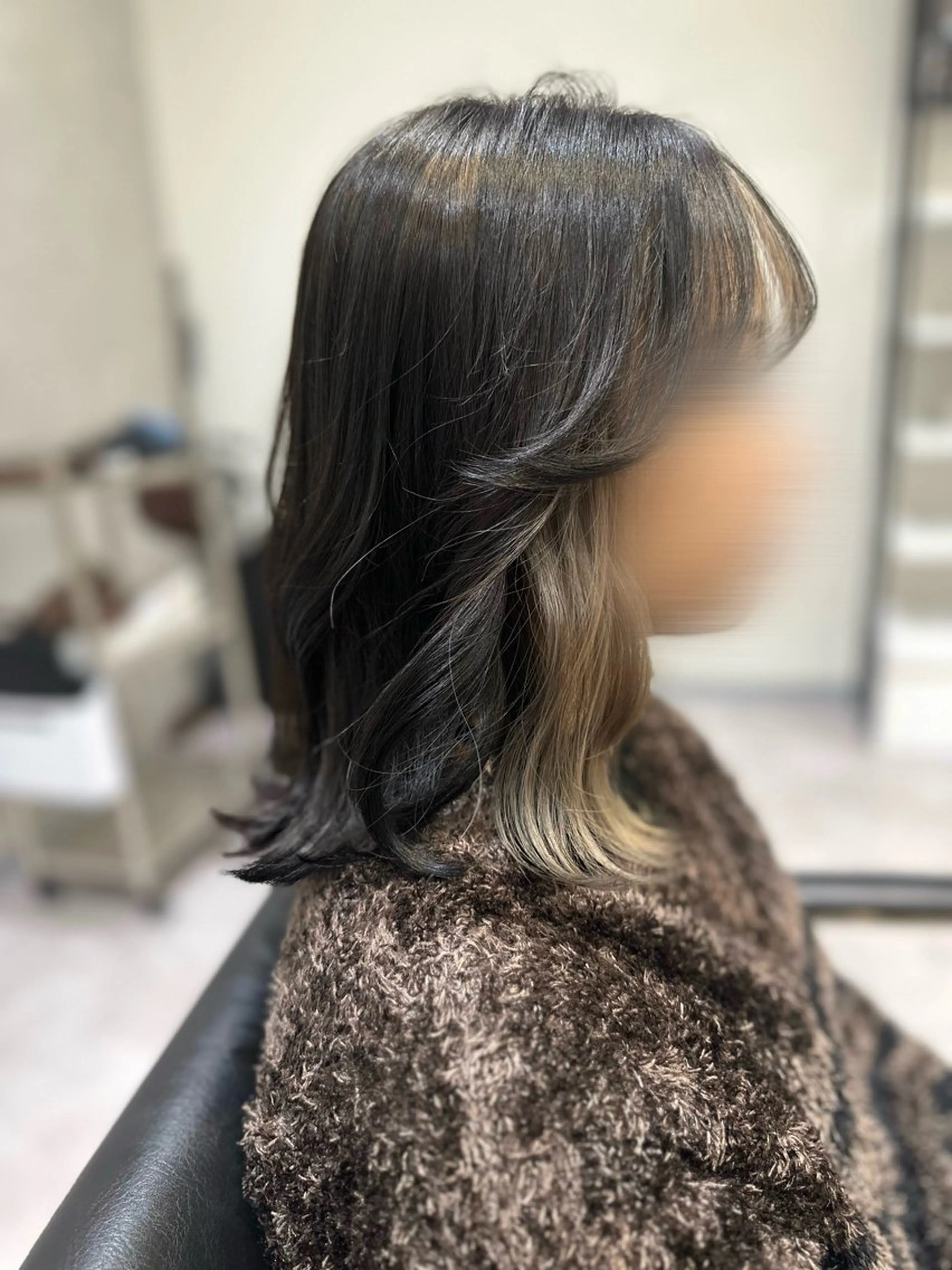 ミディアム カラー イヤリングカラー FURUSHO 栄店所属・中山なかやま /縮毛矯正・カラーのヘアスタイル