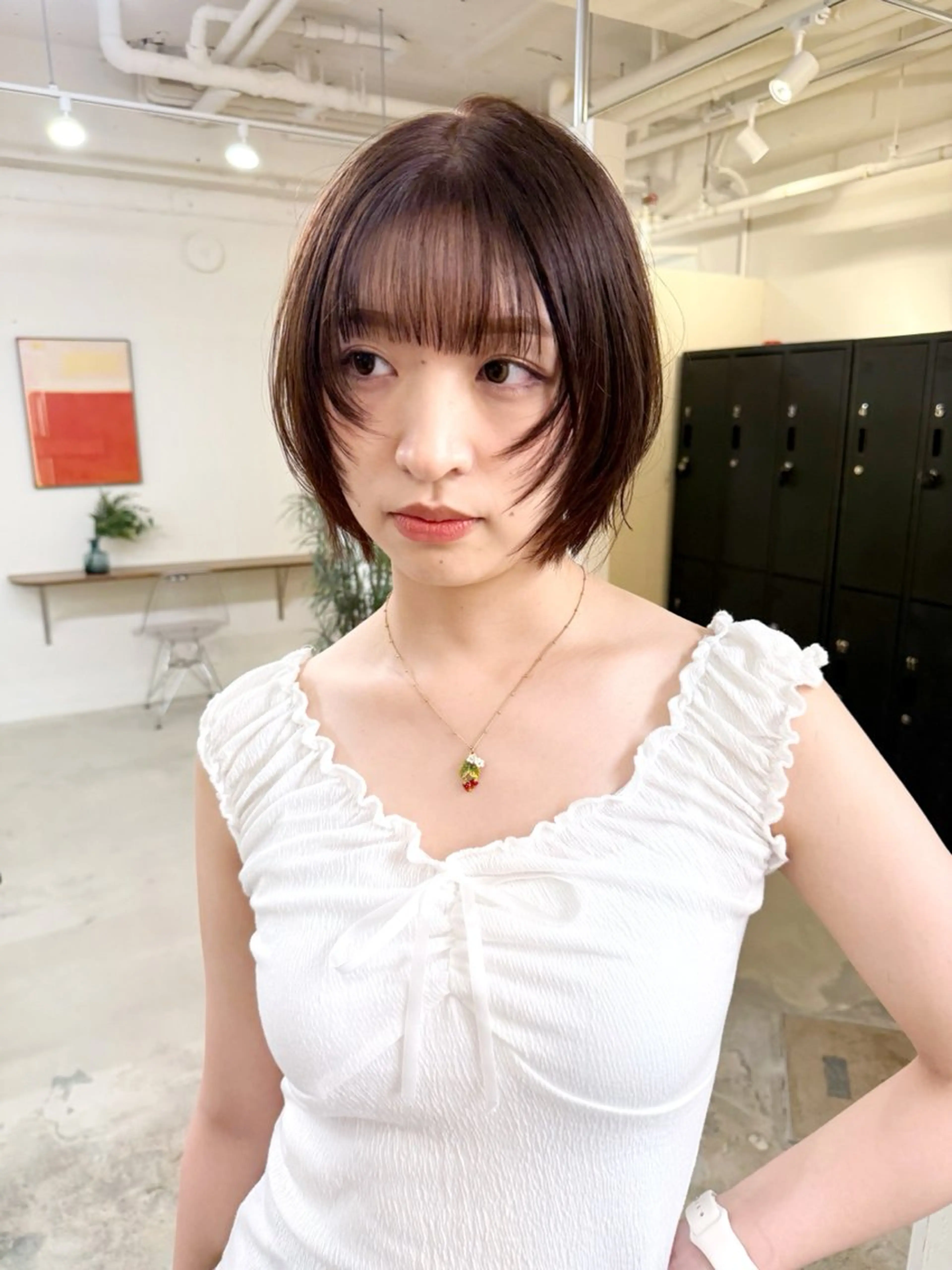 ショート カラー カット ヘアカラー ♡アヤメ/レイヤー カット/透明感カラーのヘアスタイル