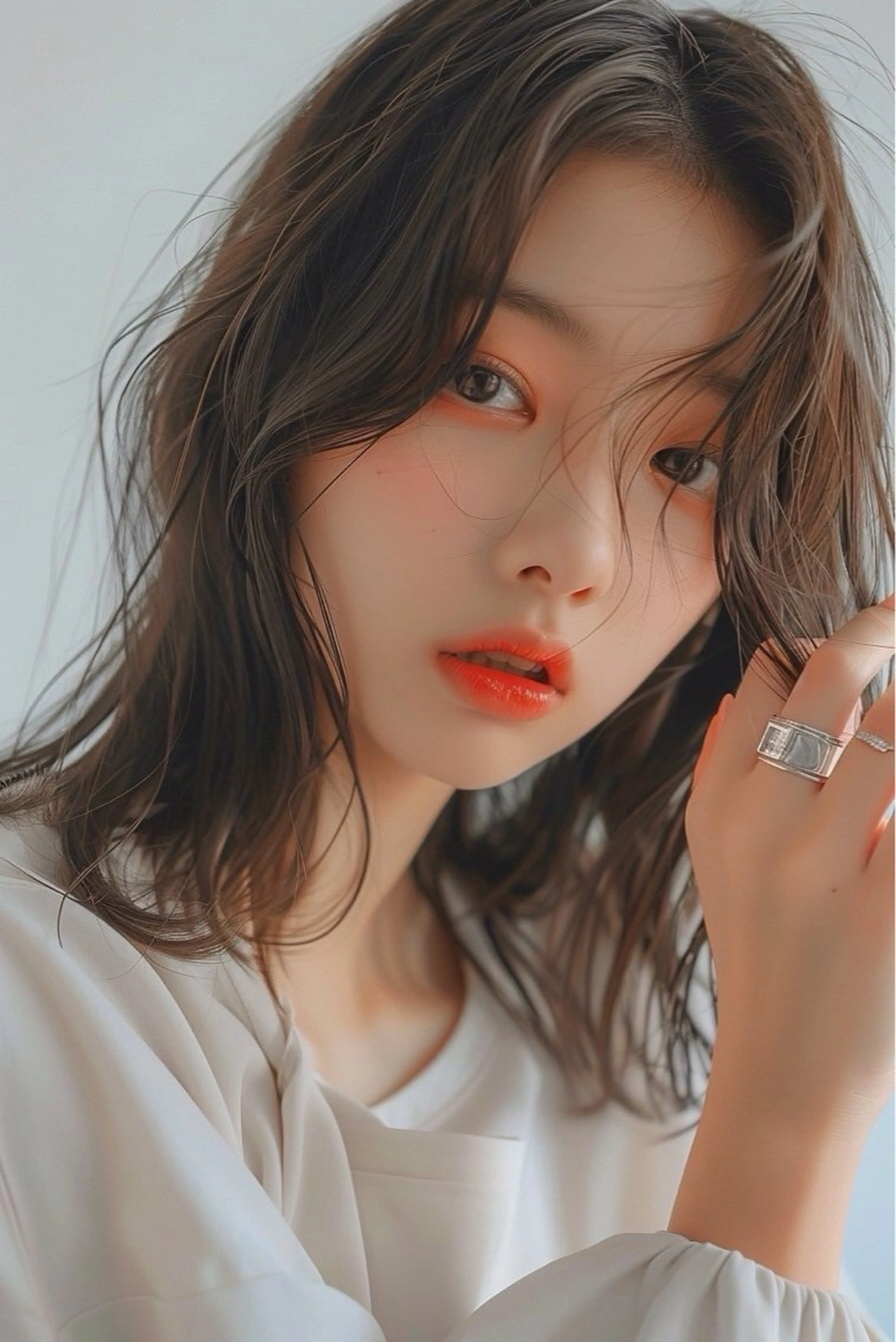 ミディアム カラー ヘアアレンジ ブリーチ ブラウンカラー ケアカラー 透明感カラー ダブルカラー カット ヘアカラー トリートメント 🌈Luana🌈 公式/大通のヘアスタイル