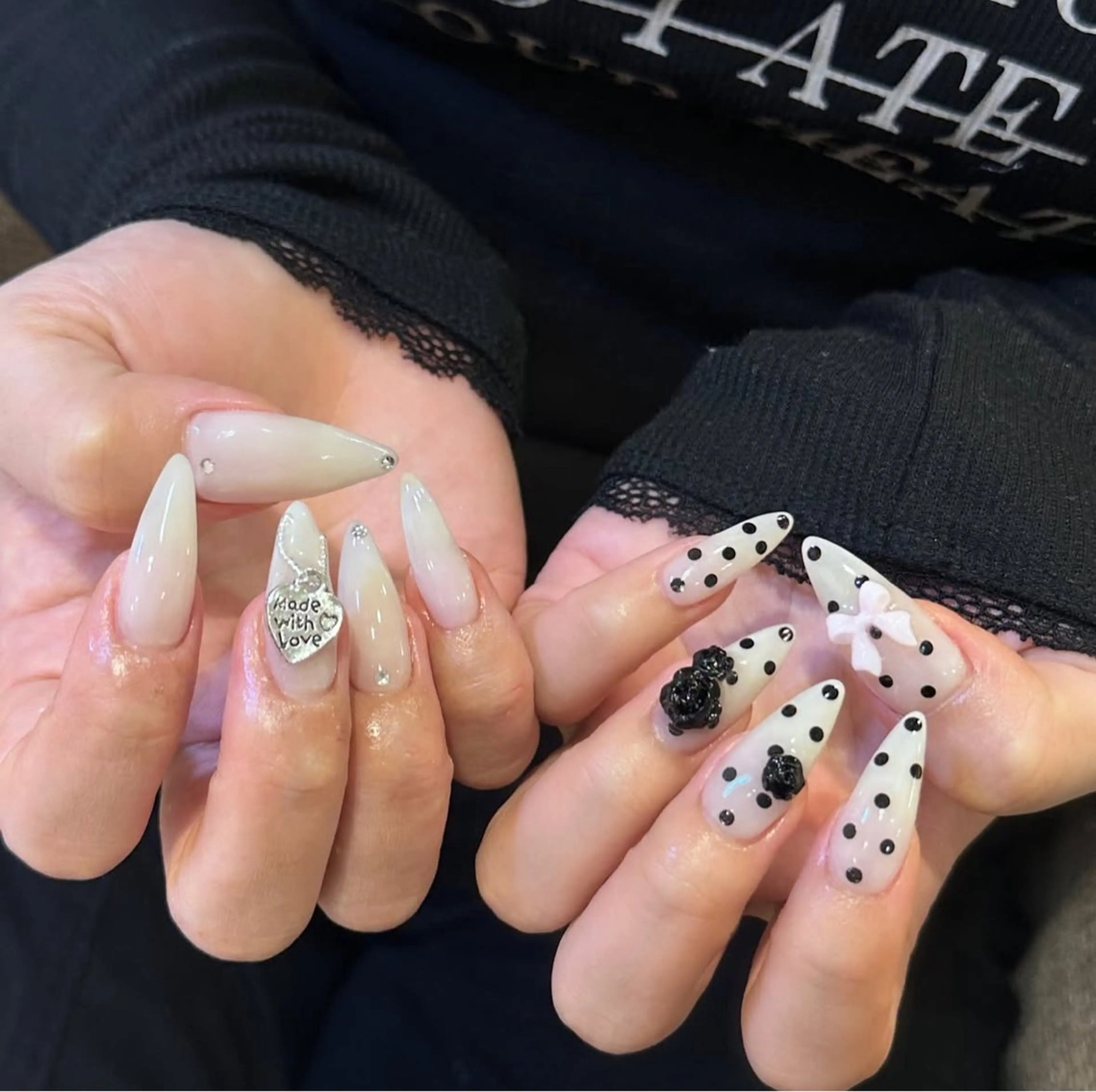 ネイル 長さ出し グラデーション キラキラネイル 韓国ネイル ラメ(グリッター) ハンドネイル ハンドケア Chisa Nail Studio所属・リ リのネイルデザイン