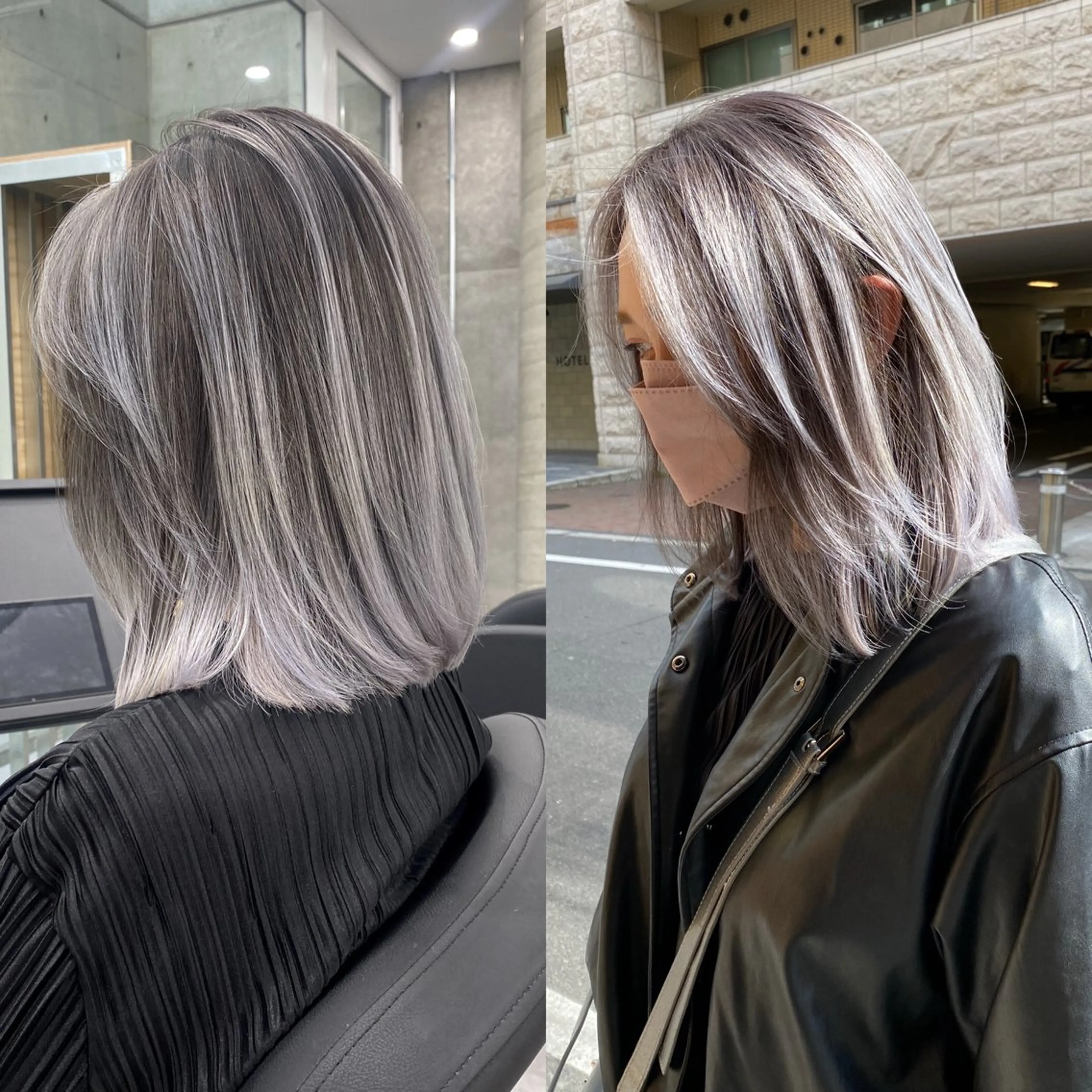 ミディアム カラー バレイヤージュ ブリーチ レイヤーカット ヘアカラー トリートメント welring hair salon所属・welring hair salonのヘアスタイル