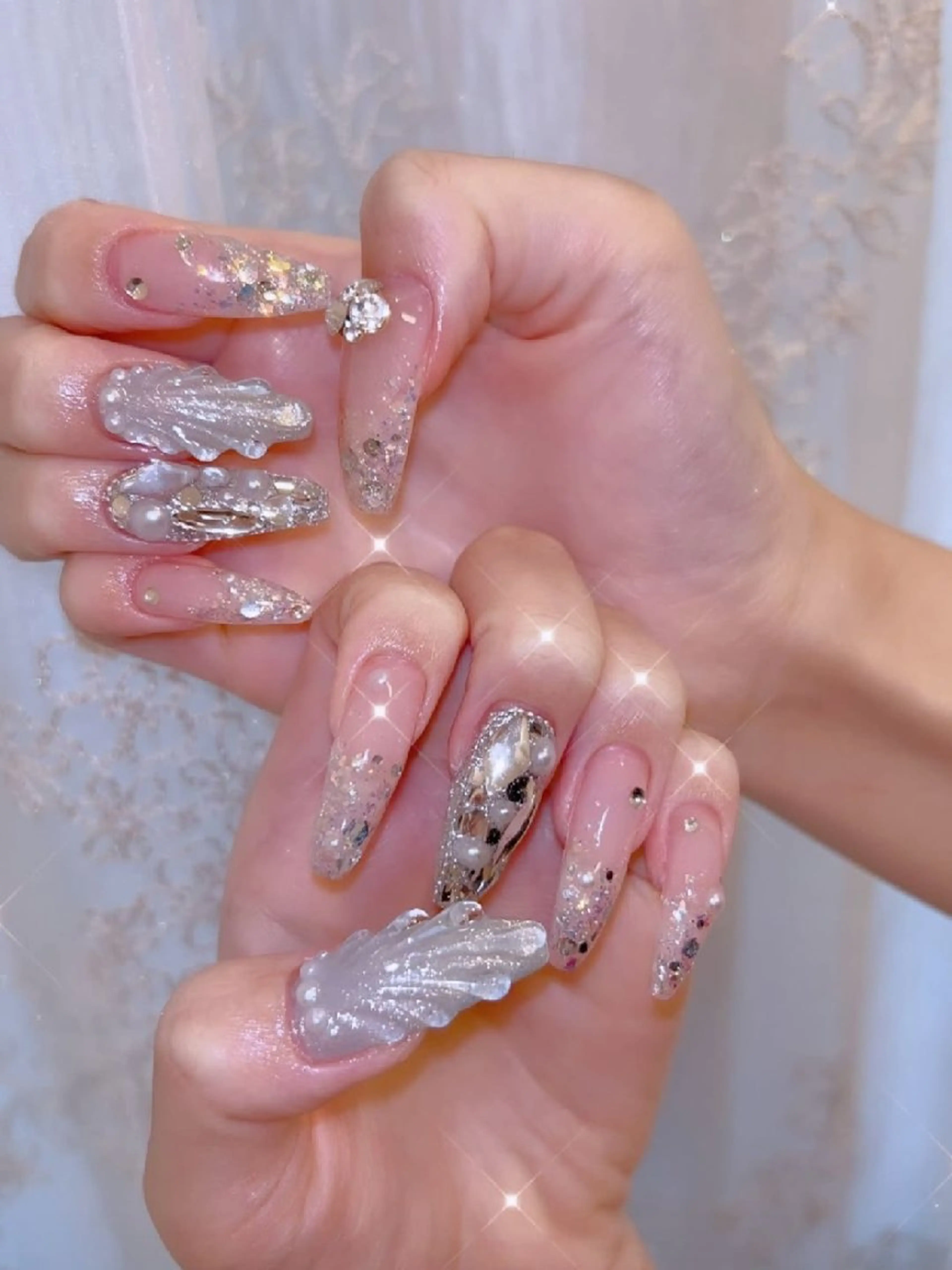 ネイル 長さ出し ジェルネイル 韓国ネイル マグネットネイル ニュアンスネイル ハンドネイル I LOVE ME NAIL.｡.:*♡のネイルデザイン