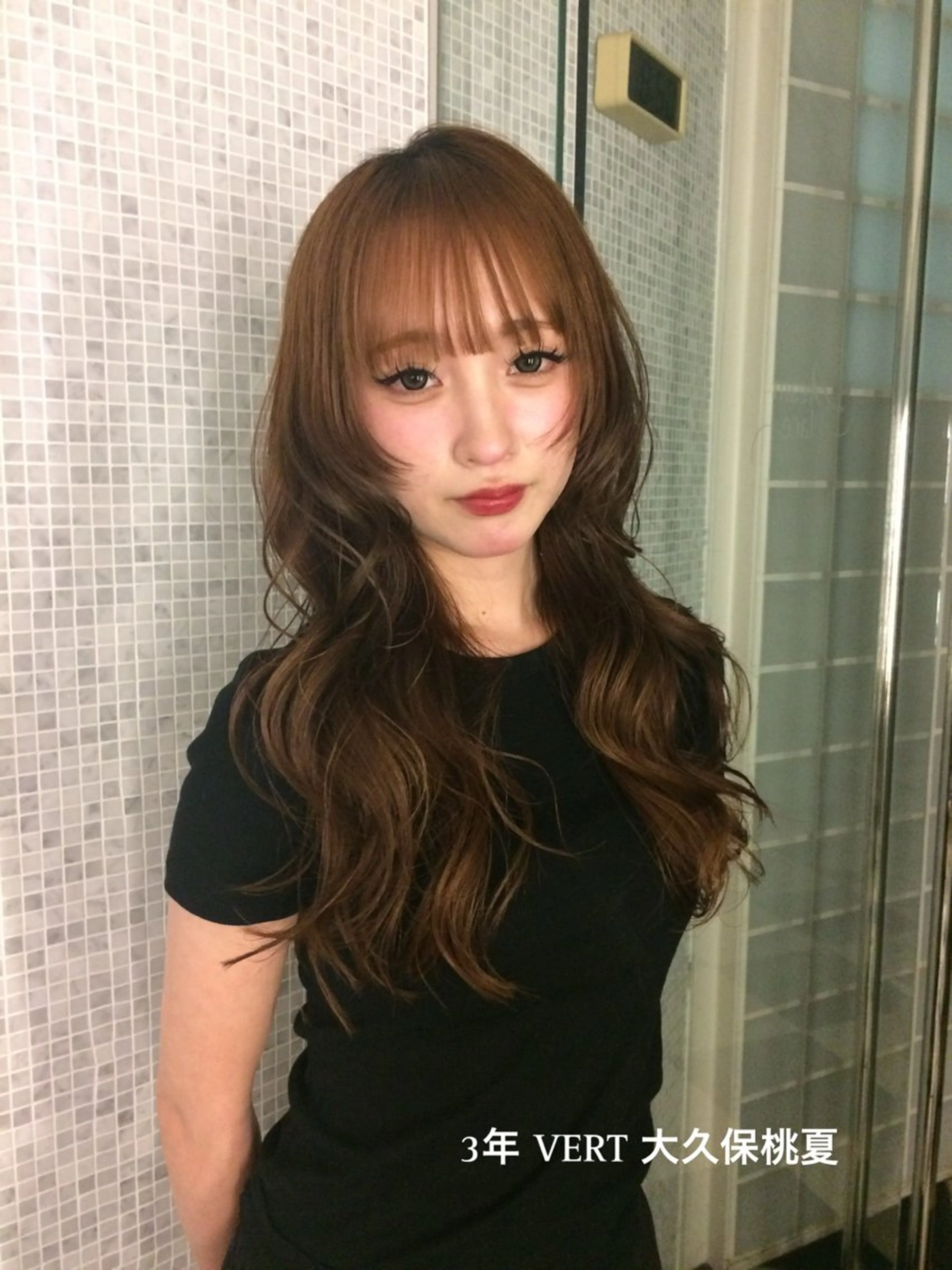 セミロング カット 大久保 桃夏のヘアスタイル