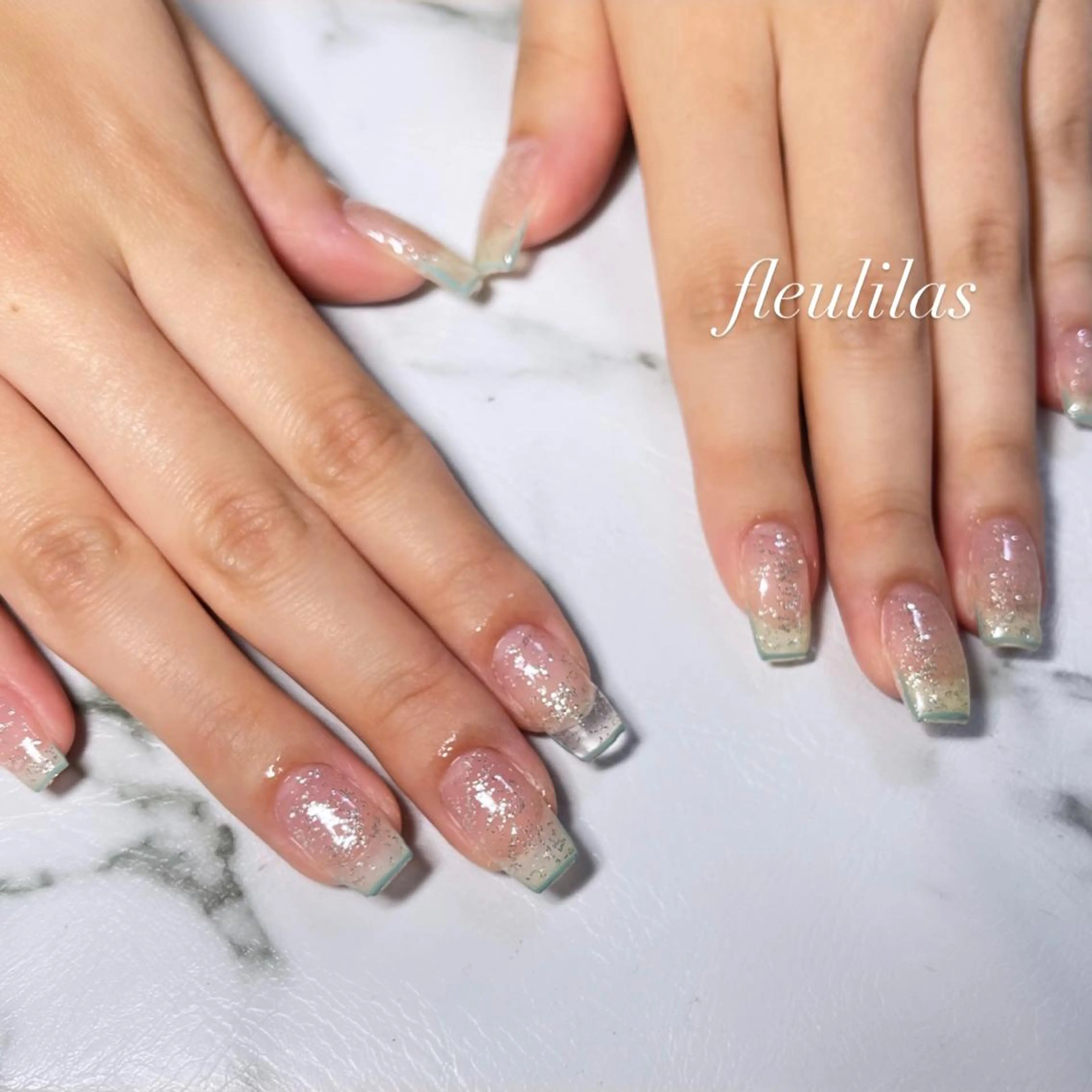 ネイル フレンチネイル ラメ(グリッター) 持ち込み fleulilas 松葉のその他イメージ