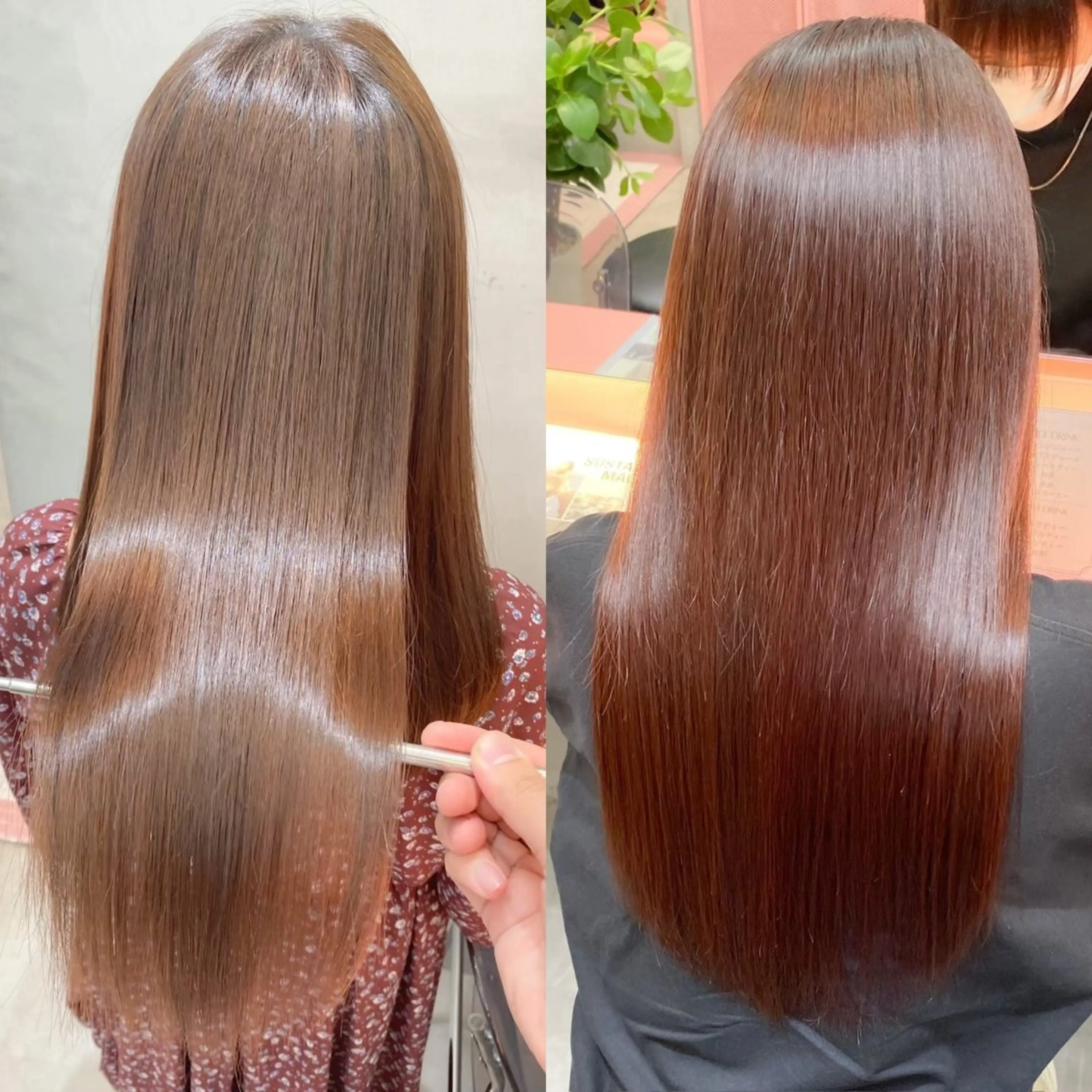 セミロング カラー カット 縮毛矯正 トリートメント 銀座/韓国レイヤー髪 質改善/RYUのヘアスタイル