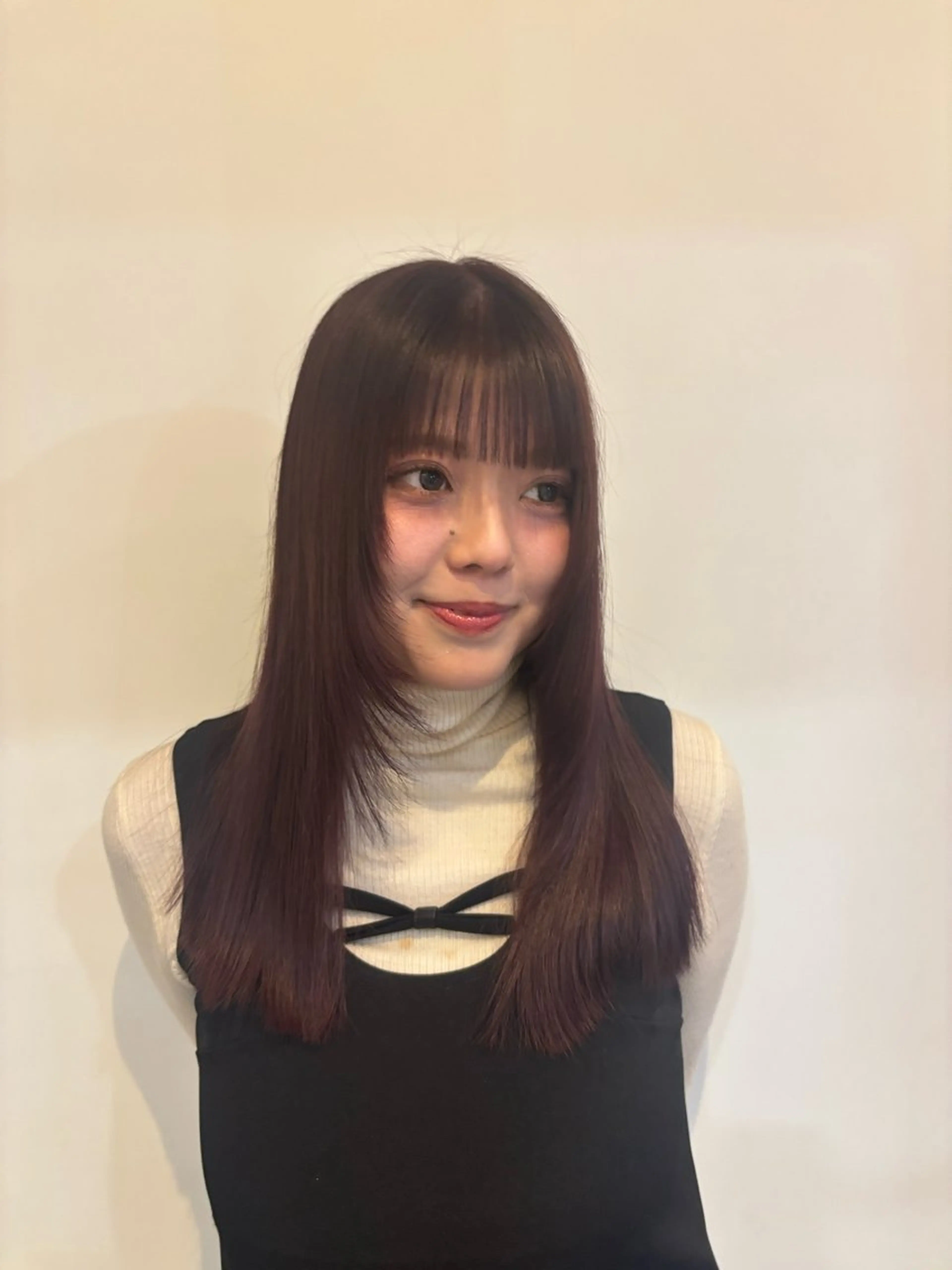ロング カラー ラベンダーカラー レッドカラー 顔周りカット レイヤーカット シャギー 髪質改善🤍ボブ🤍 ARC＋代官山/りこのヘアスタイル