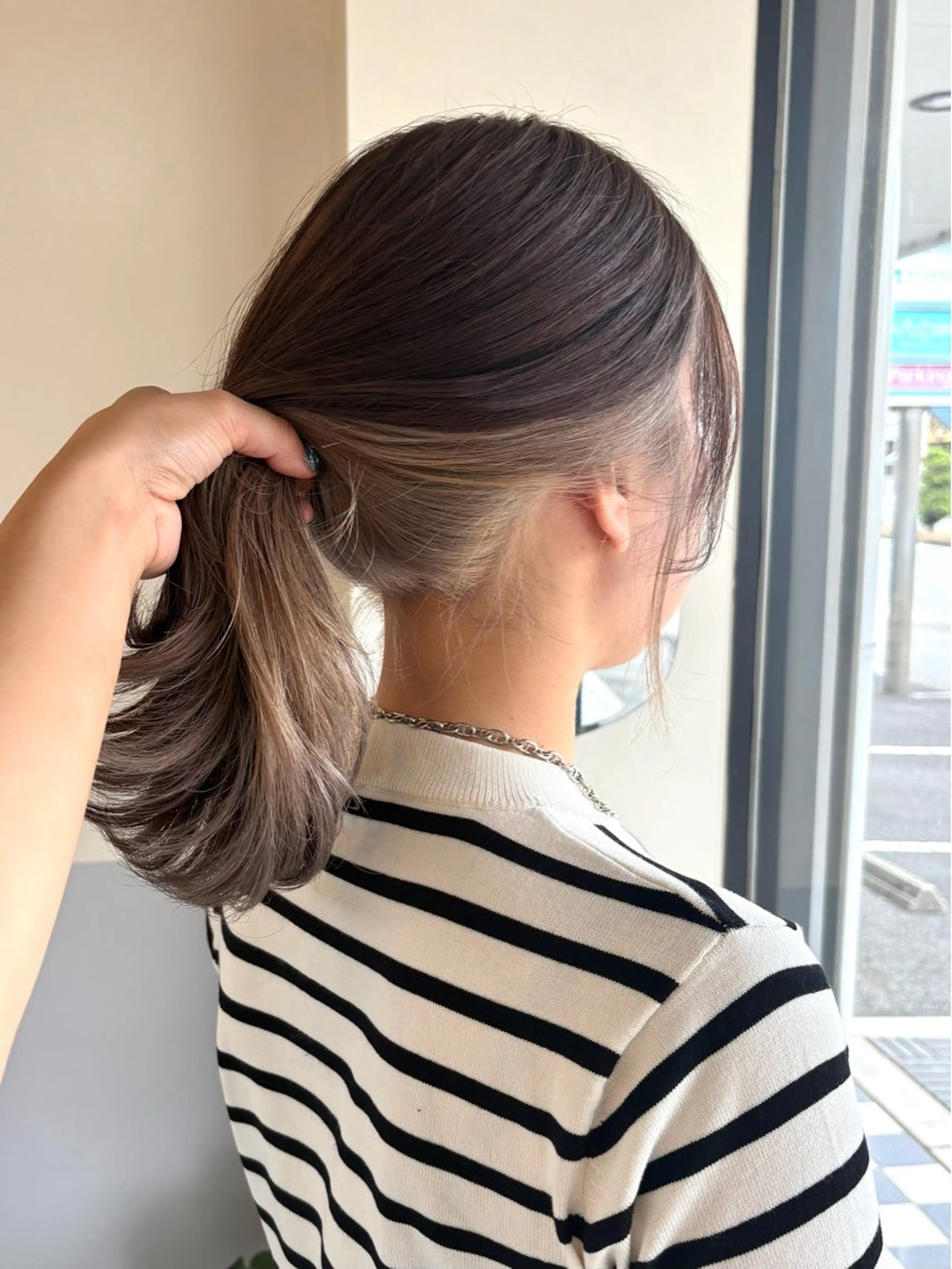 ミディアム カラー ヘアカラー basho ノエ.／カットモデルのヘアスタイル