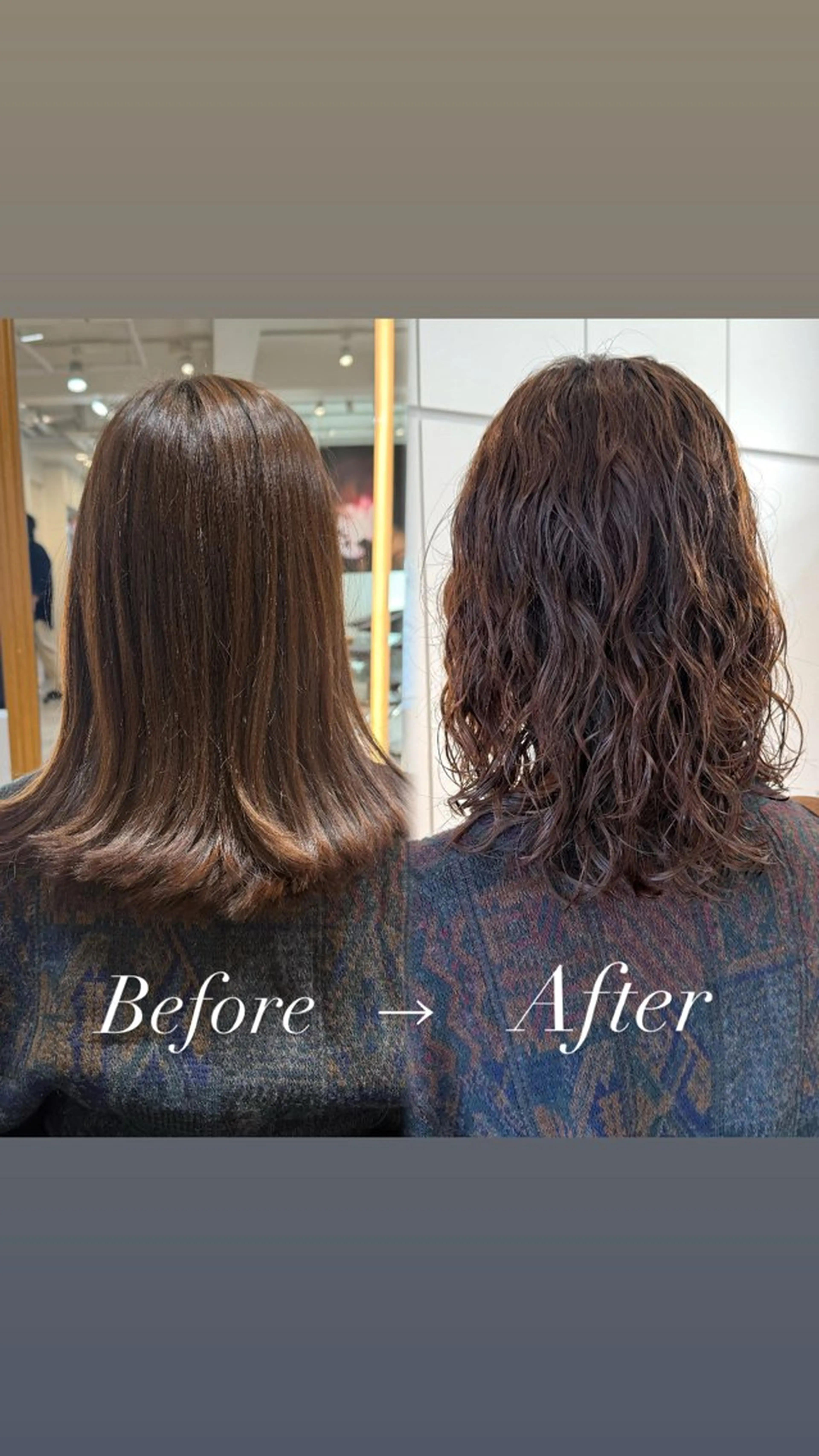 ミディアム ミディアムパーマ レイヤーカット カット パーマ トリートメント レイヤー/パーマ/ 艶カラー/💚千琴のヘアスタイル