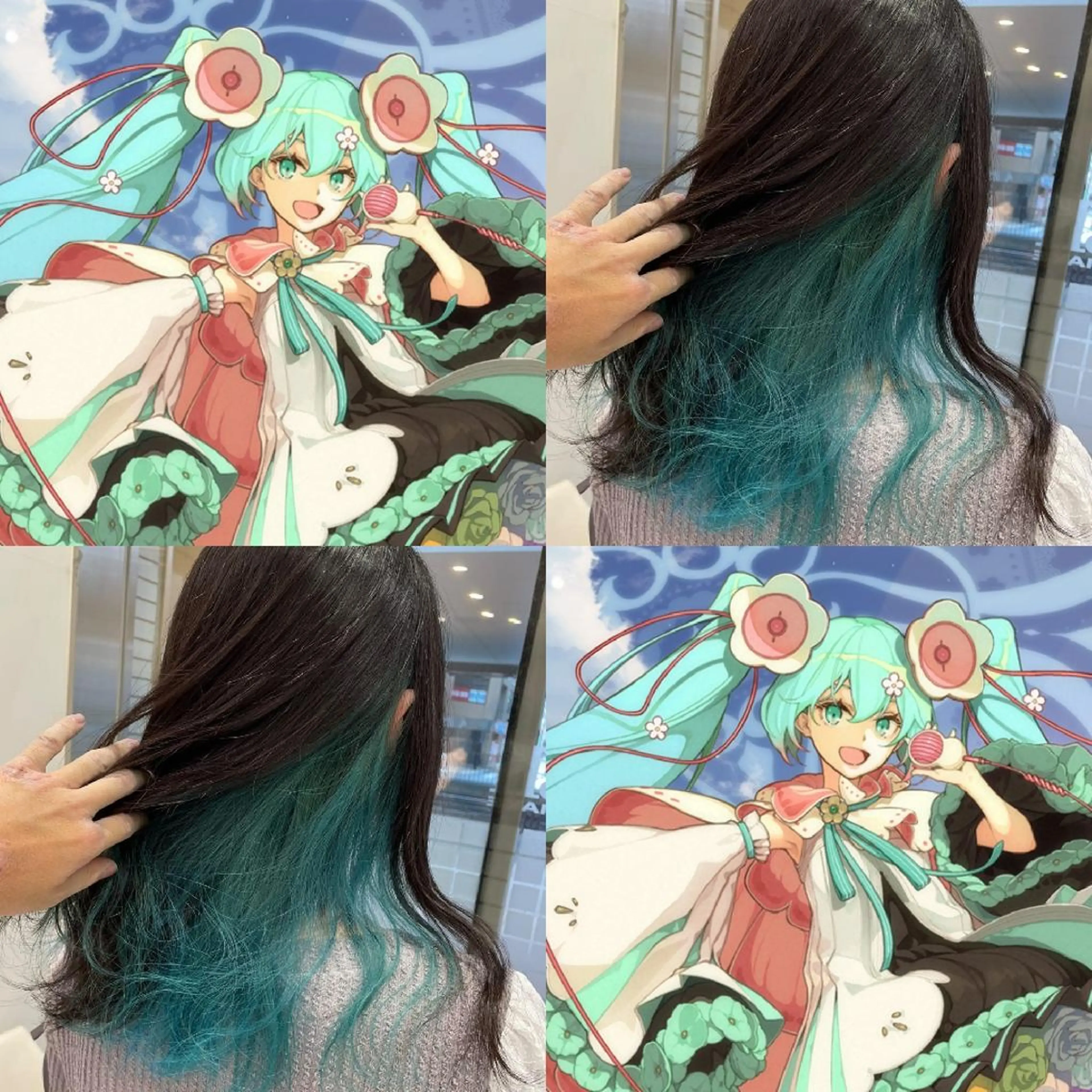 セミロング カラー ブリーチ ケアブリーチ インナーカラー ヘアカラー トリートメント あらげ 🌈推しカラー🌈ᵕのヘアスタイル