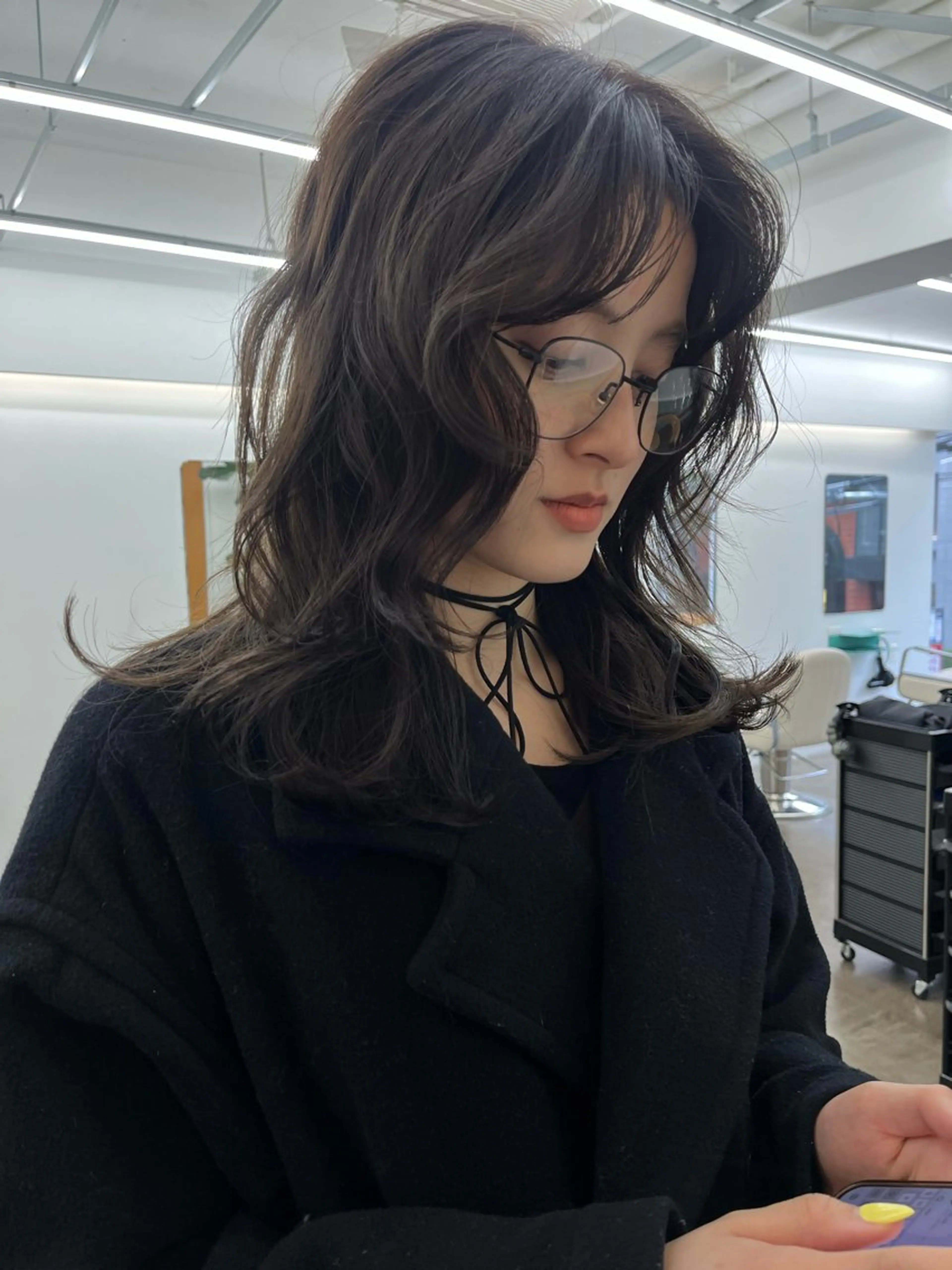 ミディアム カット ヘアカラー レイヤー/ケアパーマ /ニュアンス/モードのヘアスタイル