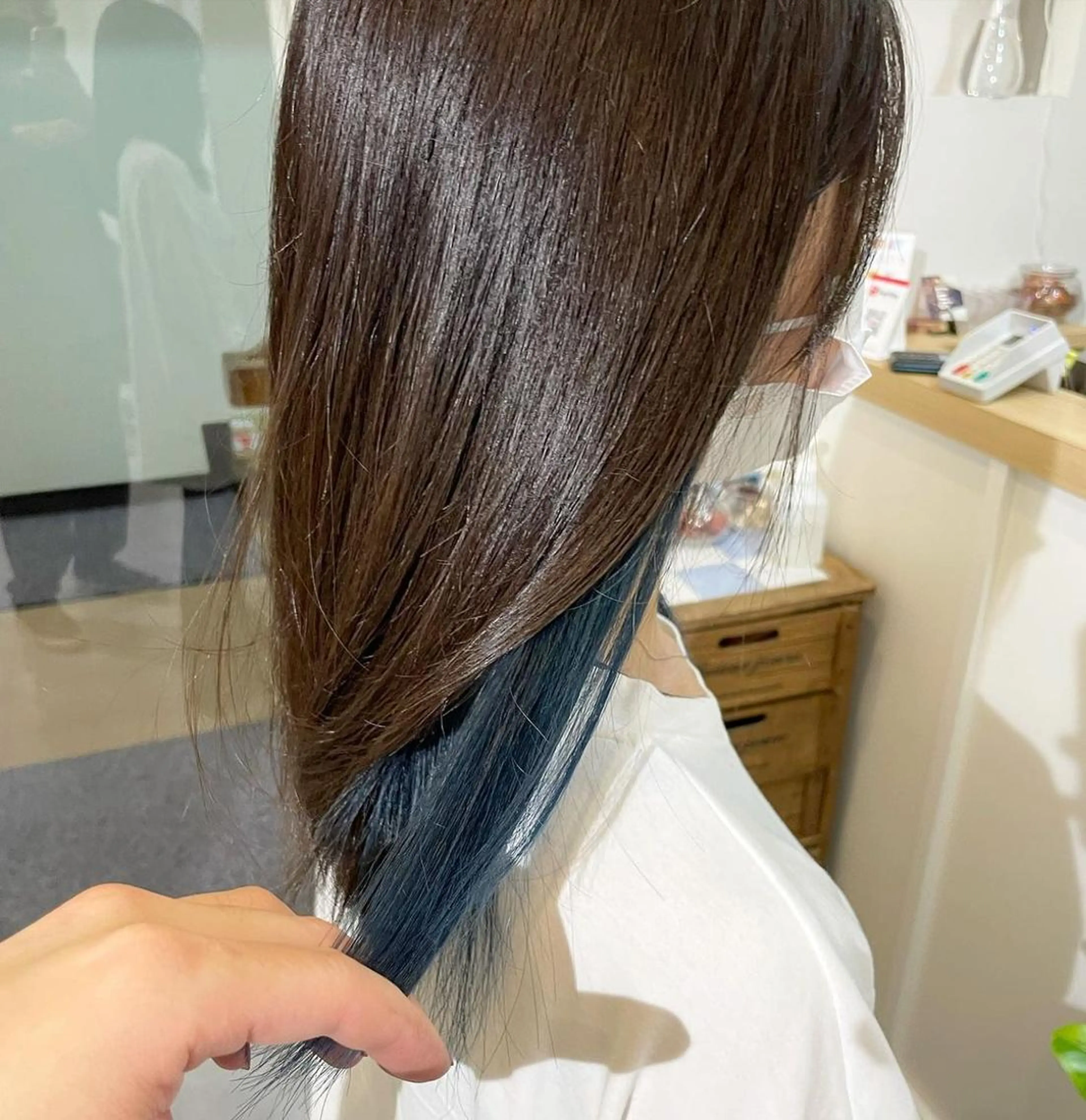 セミロング カラー 髪質改善 Noe心斎橋店のヘアスタイル