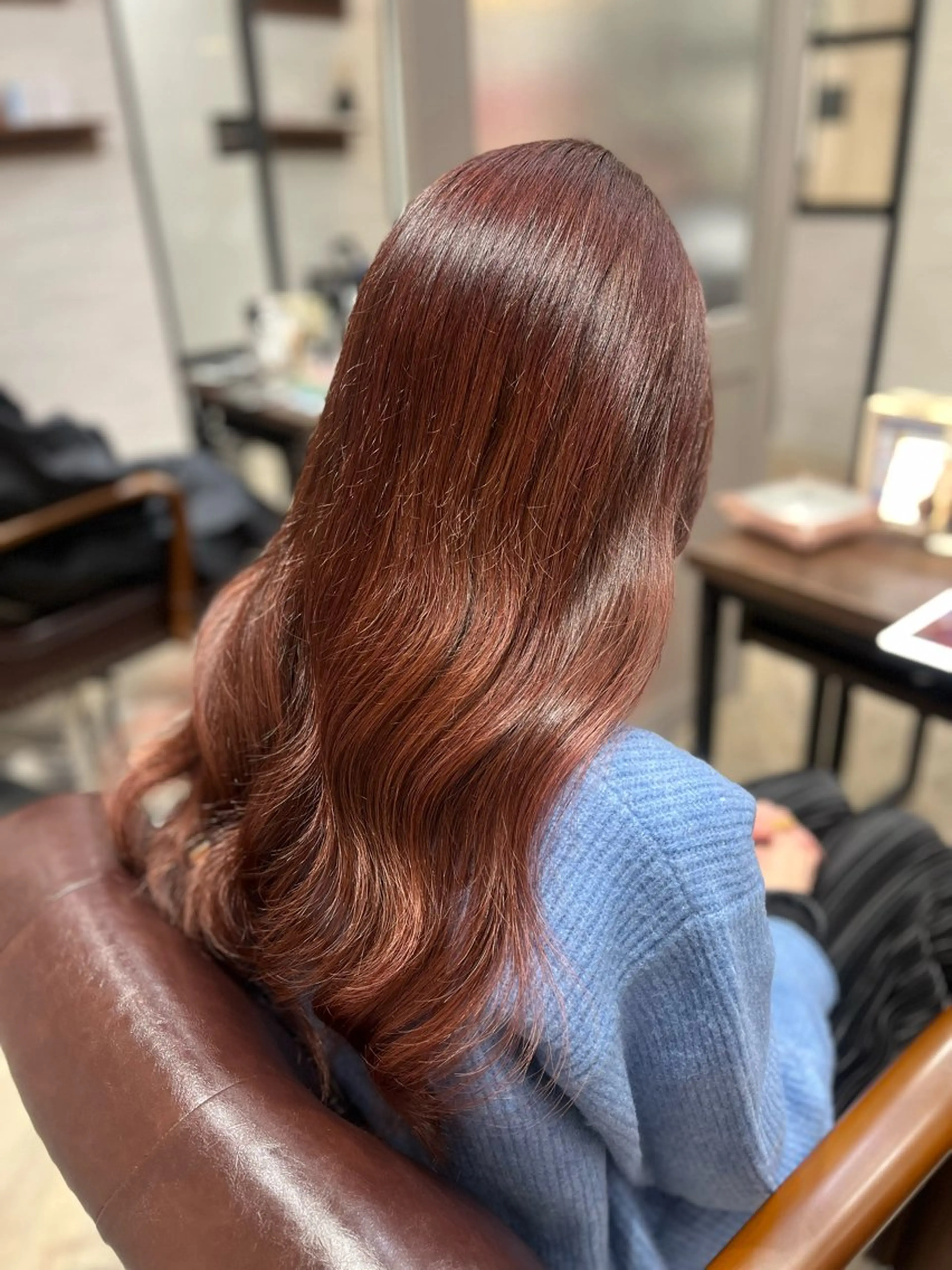 ロング カラー ブラウンカラー ピンクカラー ピンクブラウン ヘアカラー トリートメント 🫧ぷる艶カラー🫧 Yuubi🦩のヘアスタイル