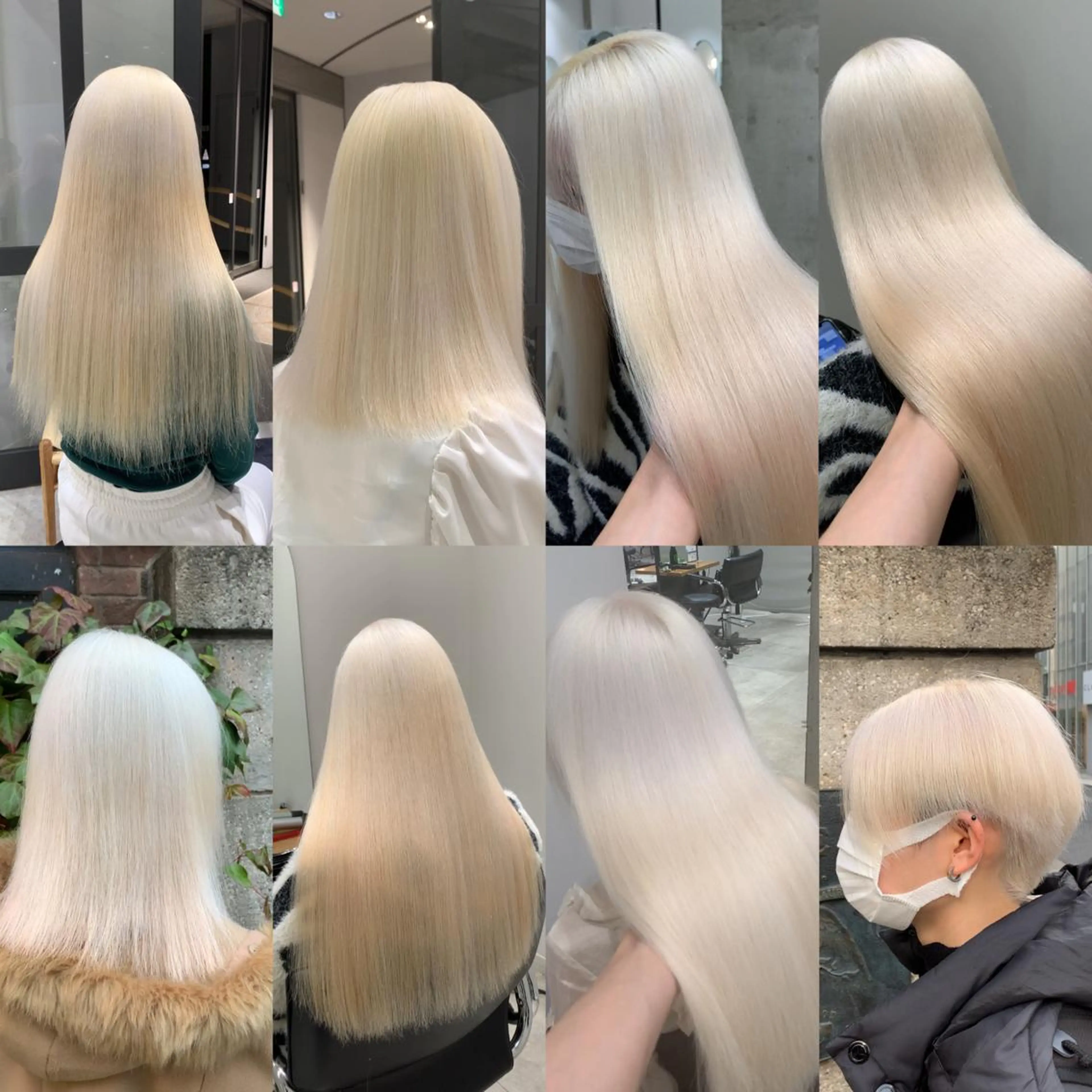 ❄️ホワイトカラー❄️【ケアブリーチカラー+トリートメント】ホワイトブリーチ/ダブルカラー/ブロンド/ハイトーン/韓国の写真