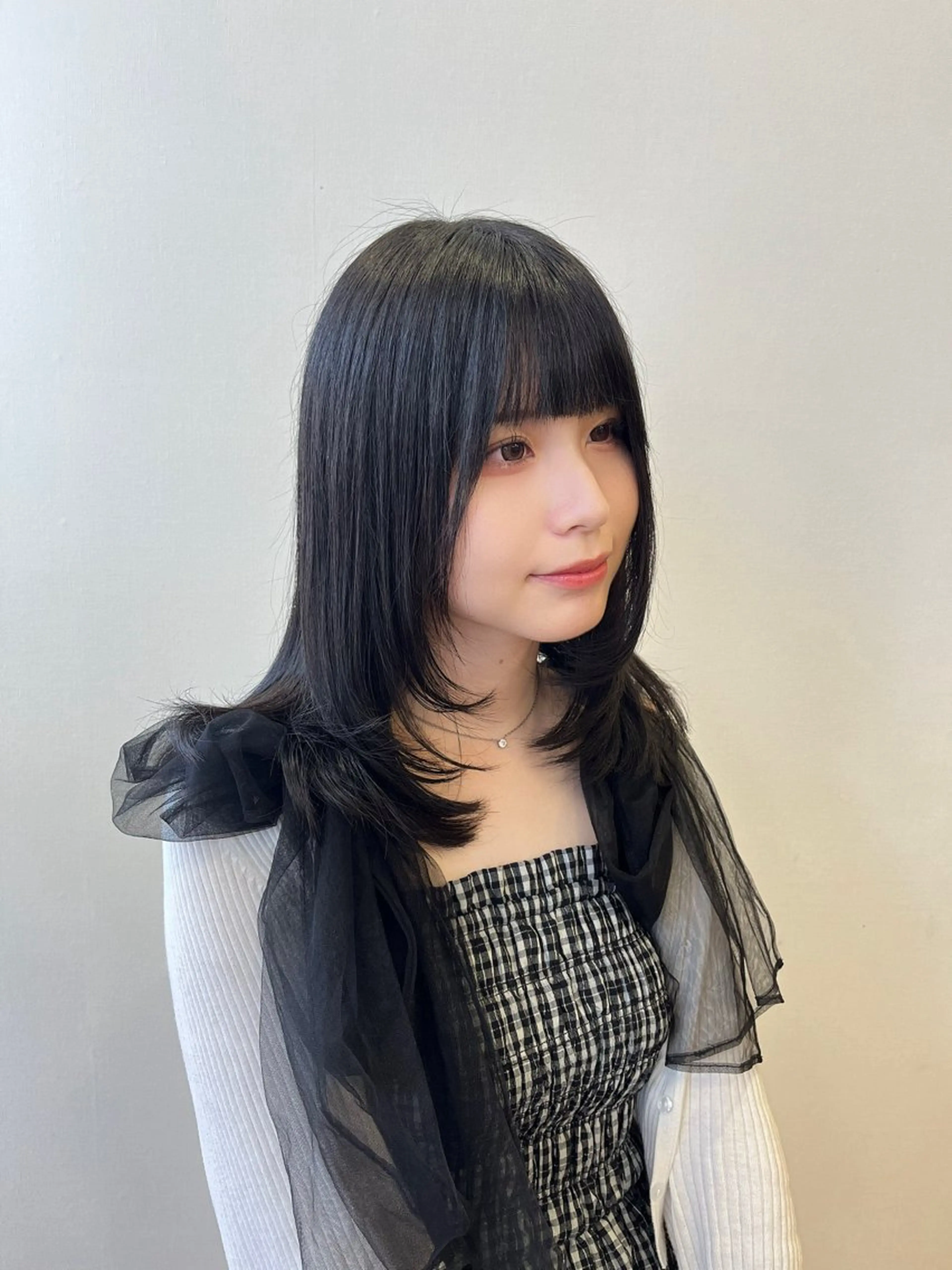 ミディアム 韓国風ヘア レイヤーカット anon所属・田中 結月のヘアスタイル