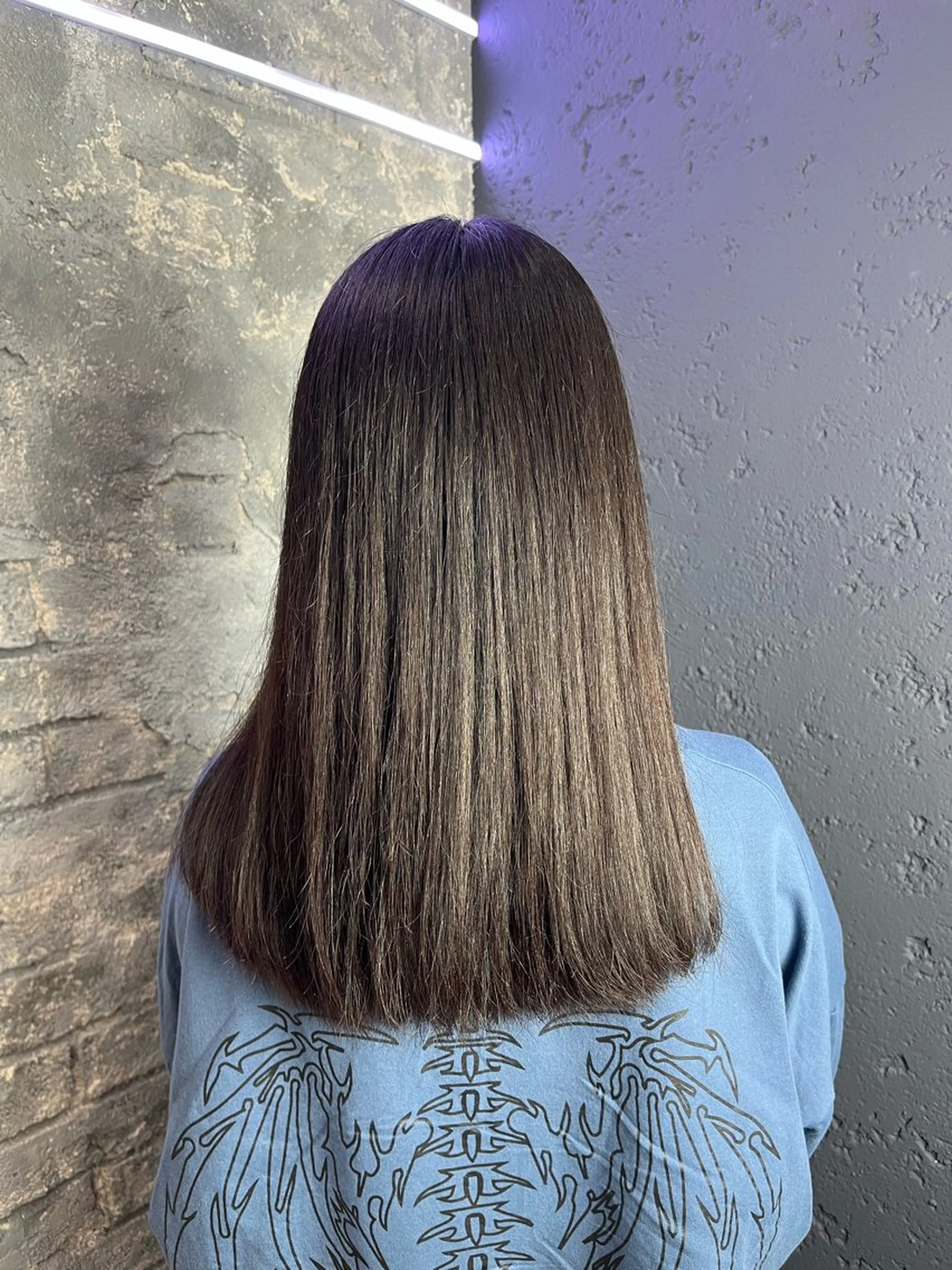 ロング カラー 縮毛矯正 カラーモデル募集 リナ🌟のヘアスタイル