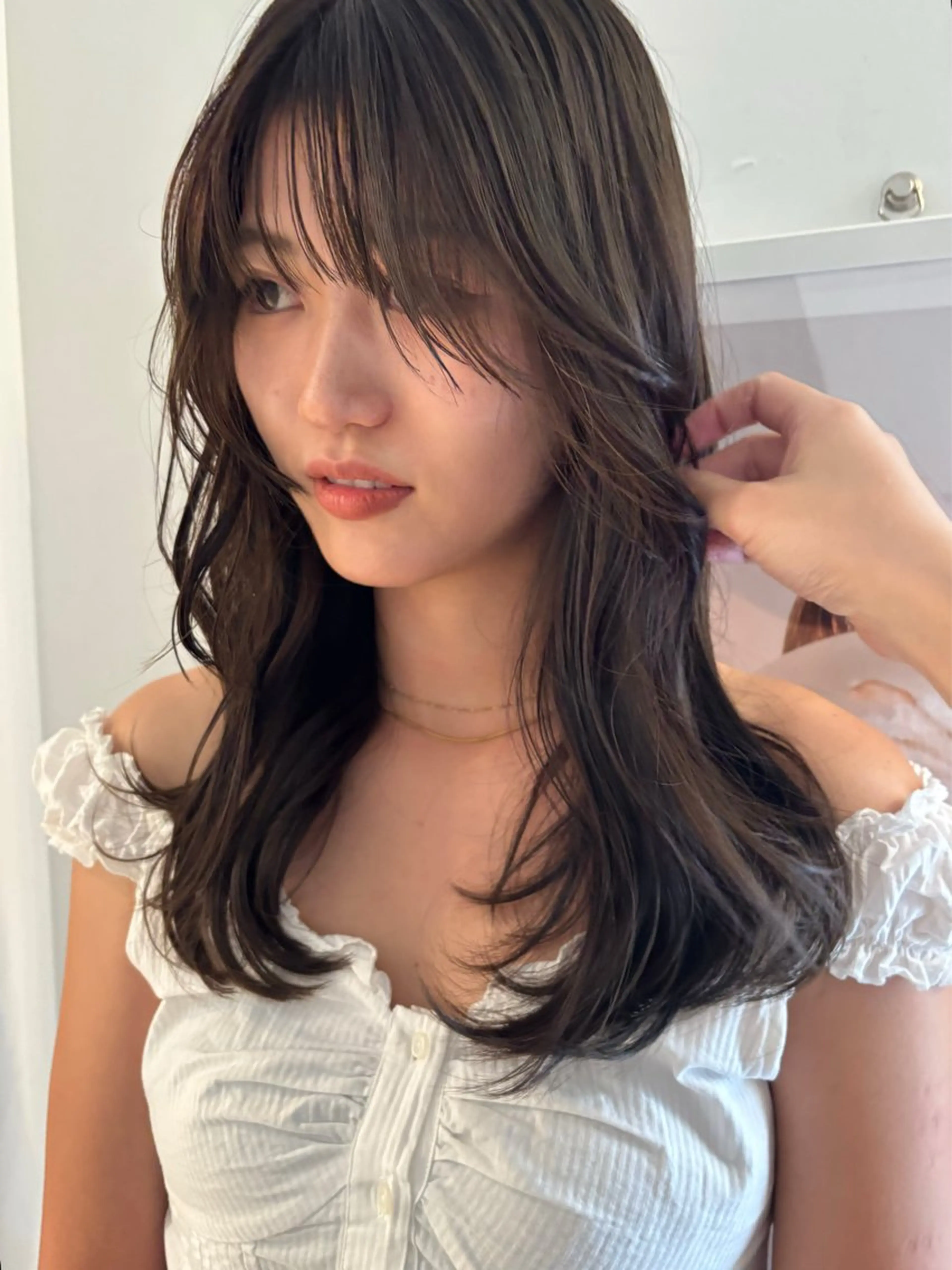 ミディアム カラー ヘアカラー rizu ボブヘアのヘアスタイル