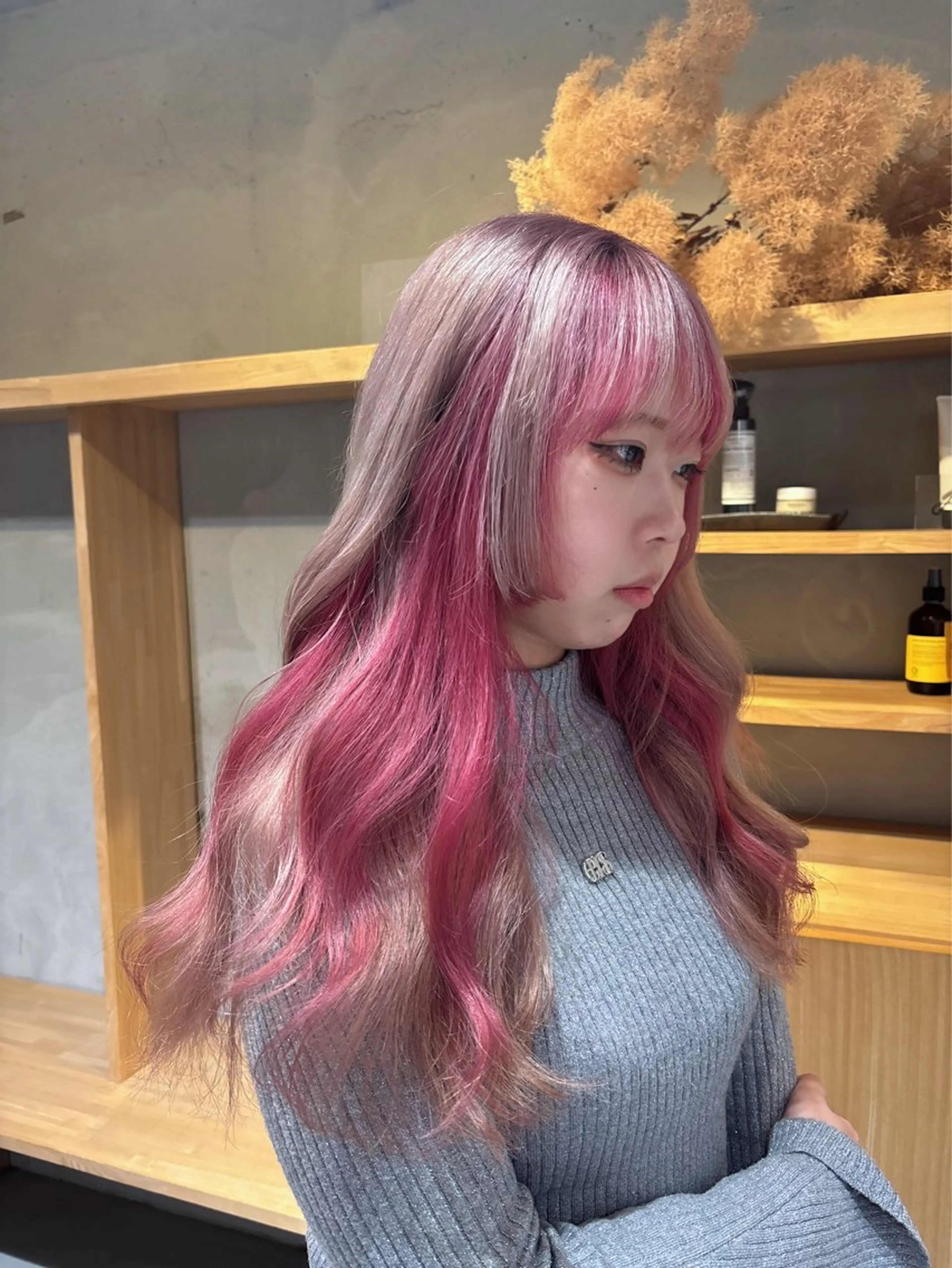 ロング 姫カット カット Ashe　oleng所属・オモヤ ウタノのヘアスタイル