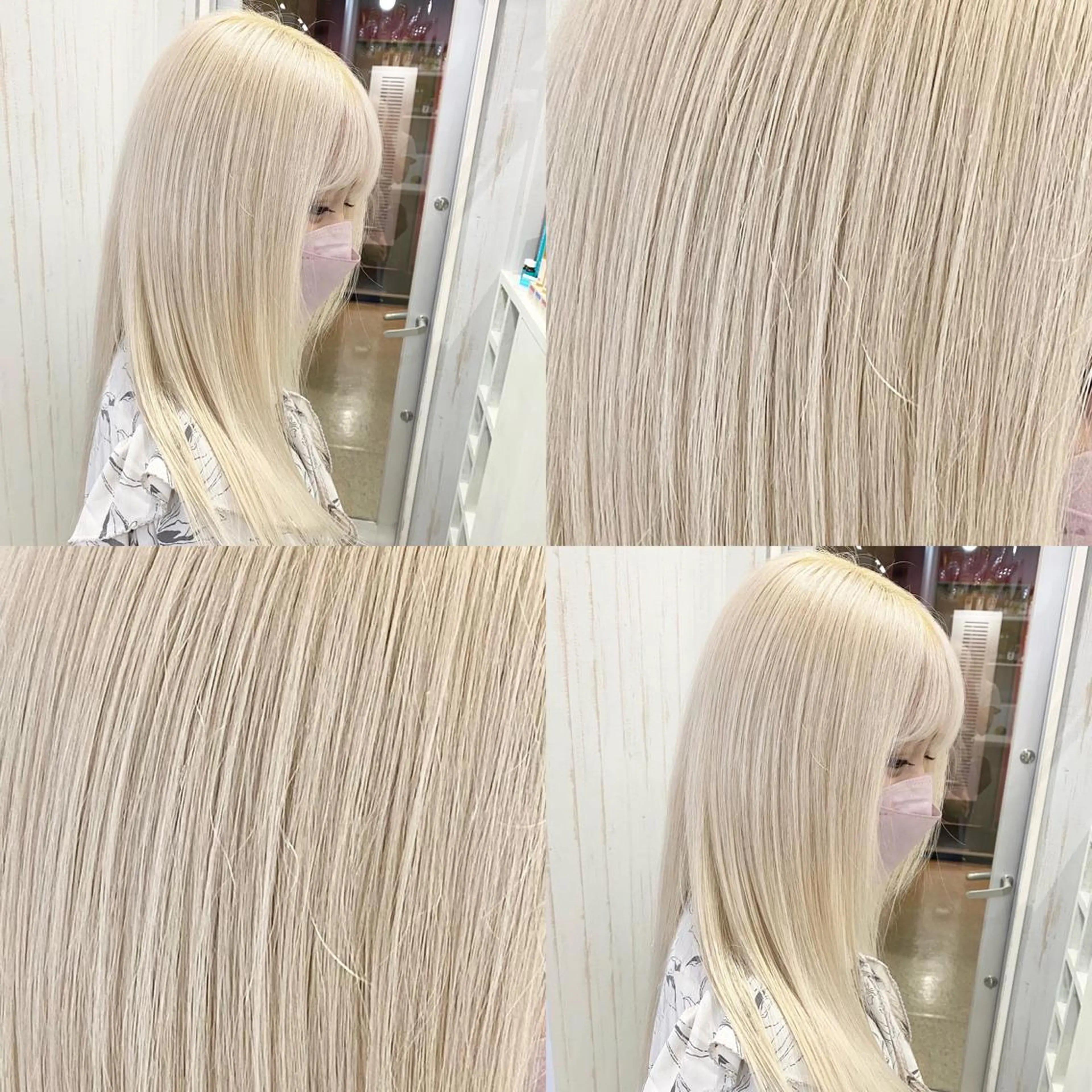 ミディアム カラー ヘアカラー トリートメント ハイトーン💫 エクステ💫maiのヘアスタイル