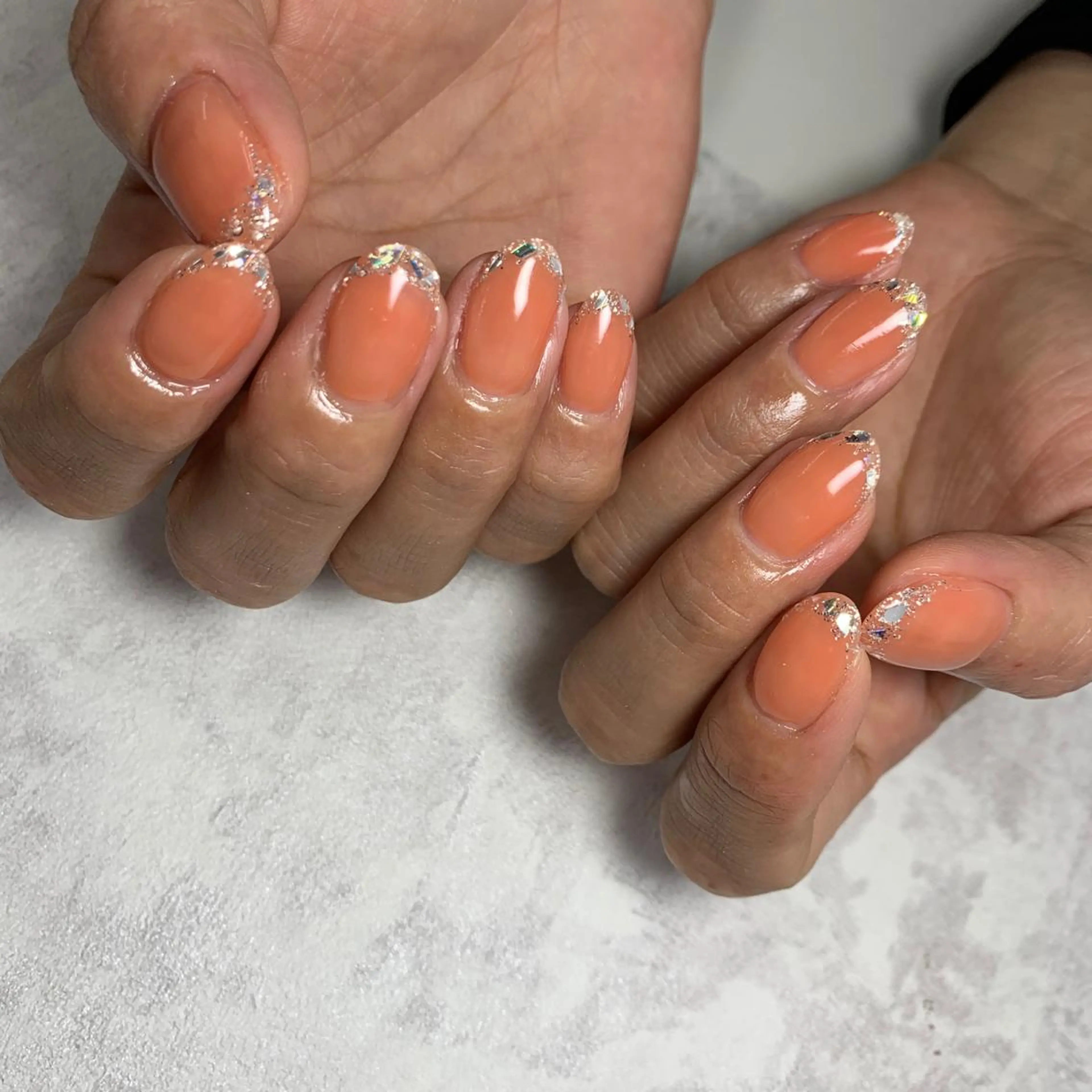 ネイル オレンジ Li aile eye&nailのネイルデザイン