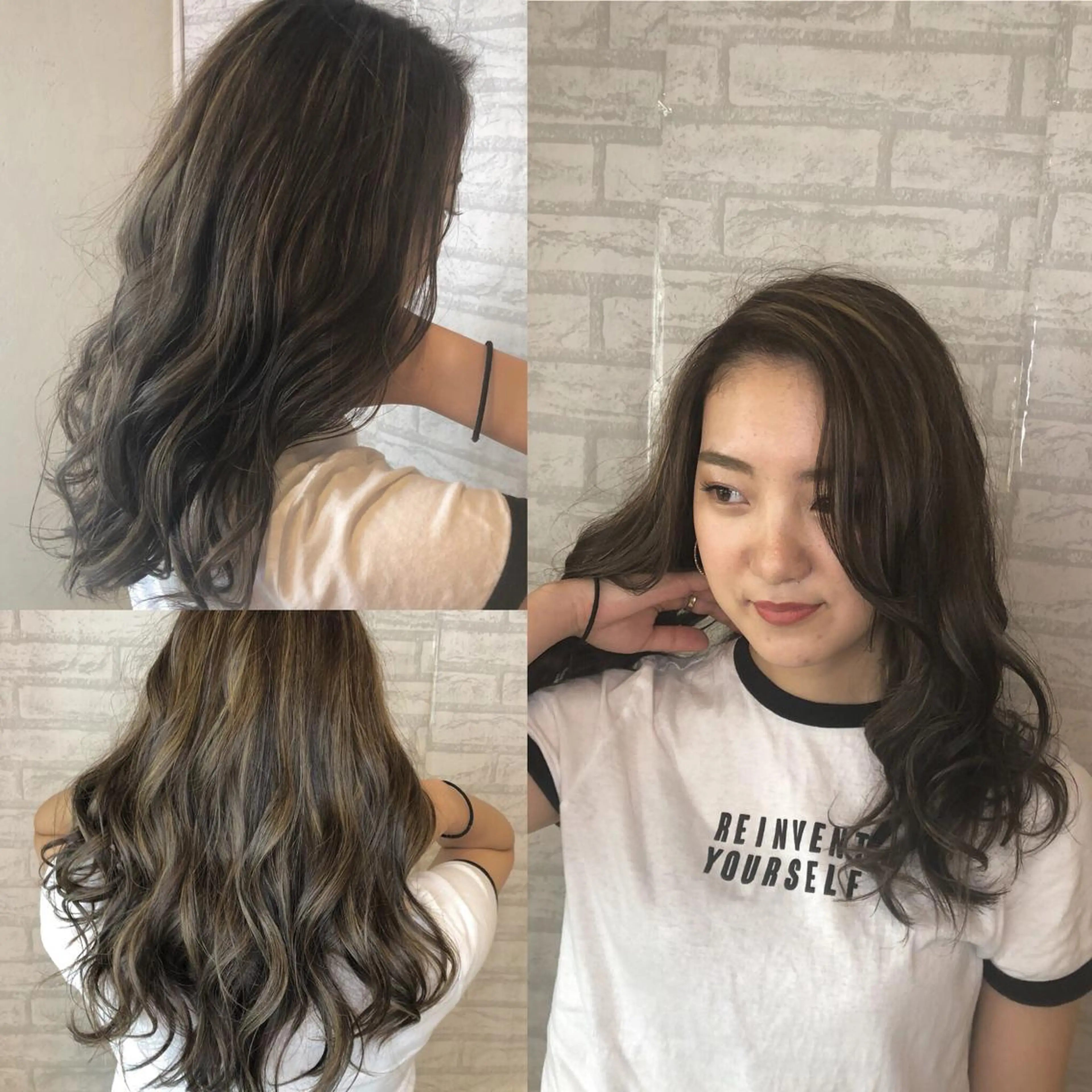 ミディアム ハイライト カット ヘアカラー トリートメント JIL BLAN 京都のヘアスタイル