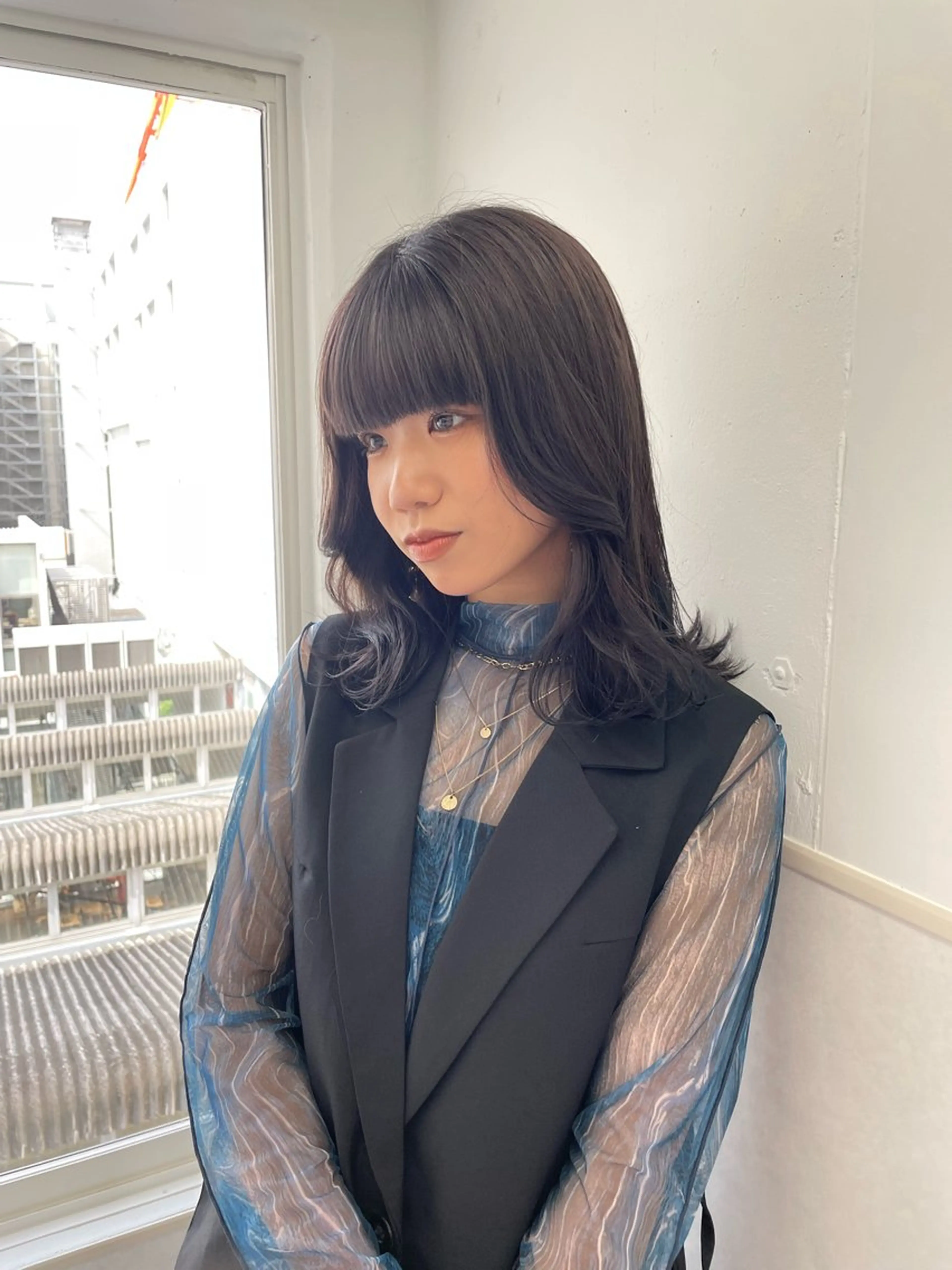 セミロング カラー 透明感カラー ヘアカラー ハイトーン/ボブ /HBL/AYUNAのヘアスタイル